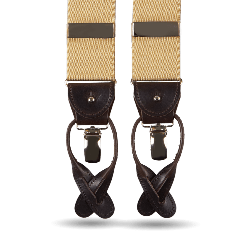 Albert Thurston - Plain Beige Colored Birdseye 35 mm Braces | Baltzar