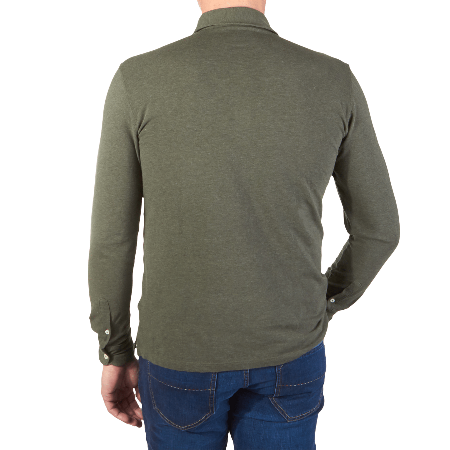 Gran Sasso - Green Popover Cutaway Shirt | Baltzar
