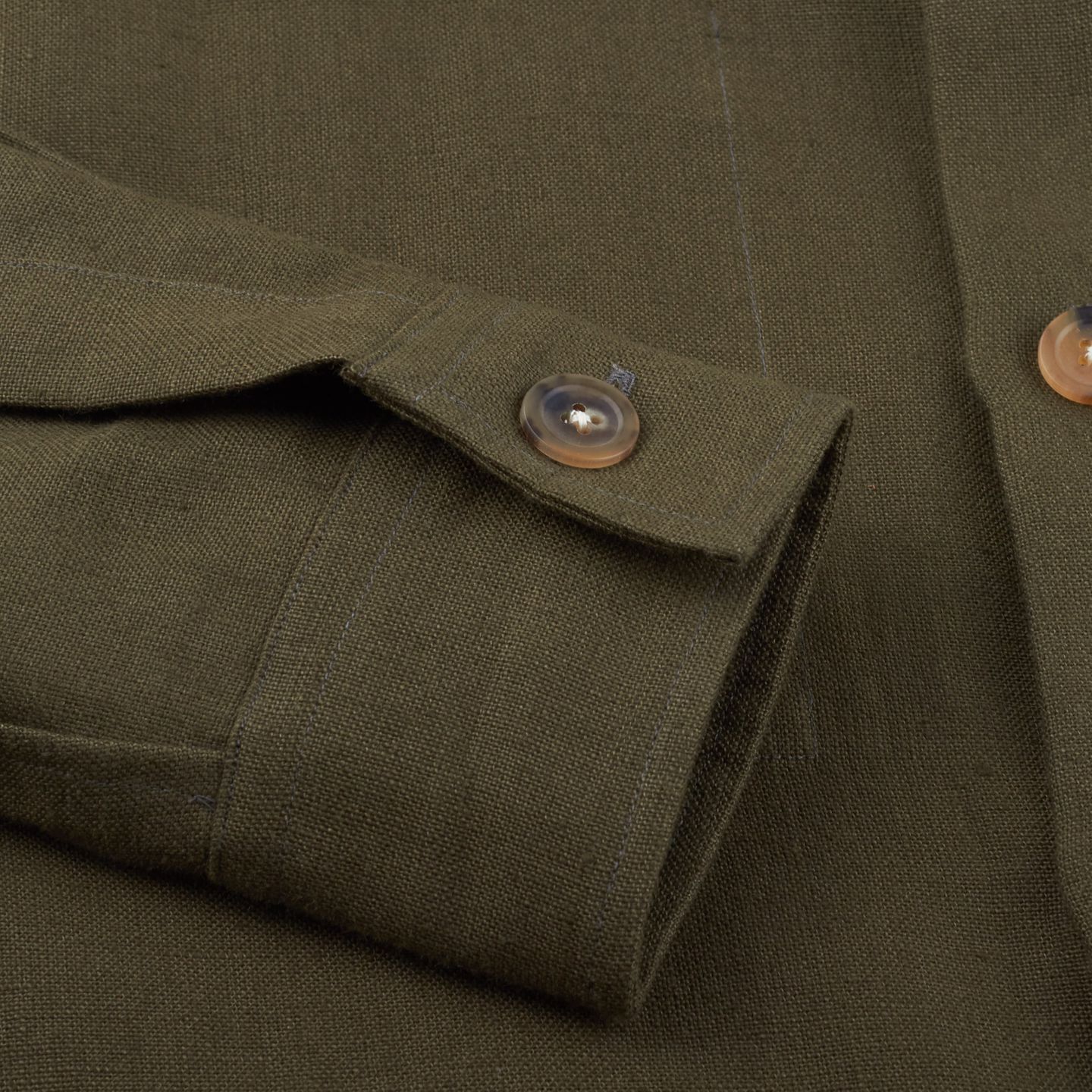 Drake's - Green Linen Overshirt | Baltzar