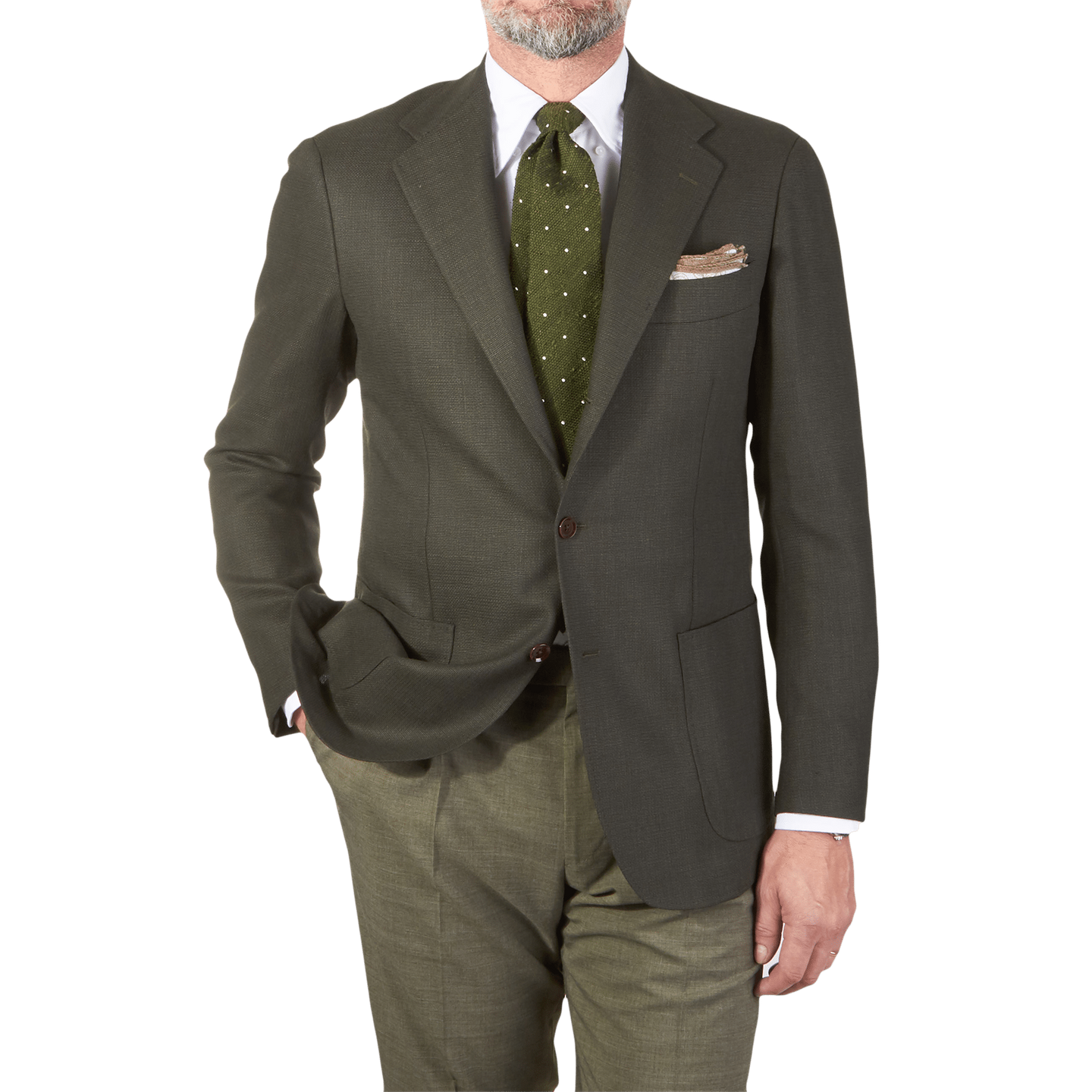 green hopsack sport coat