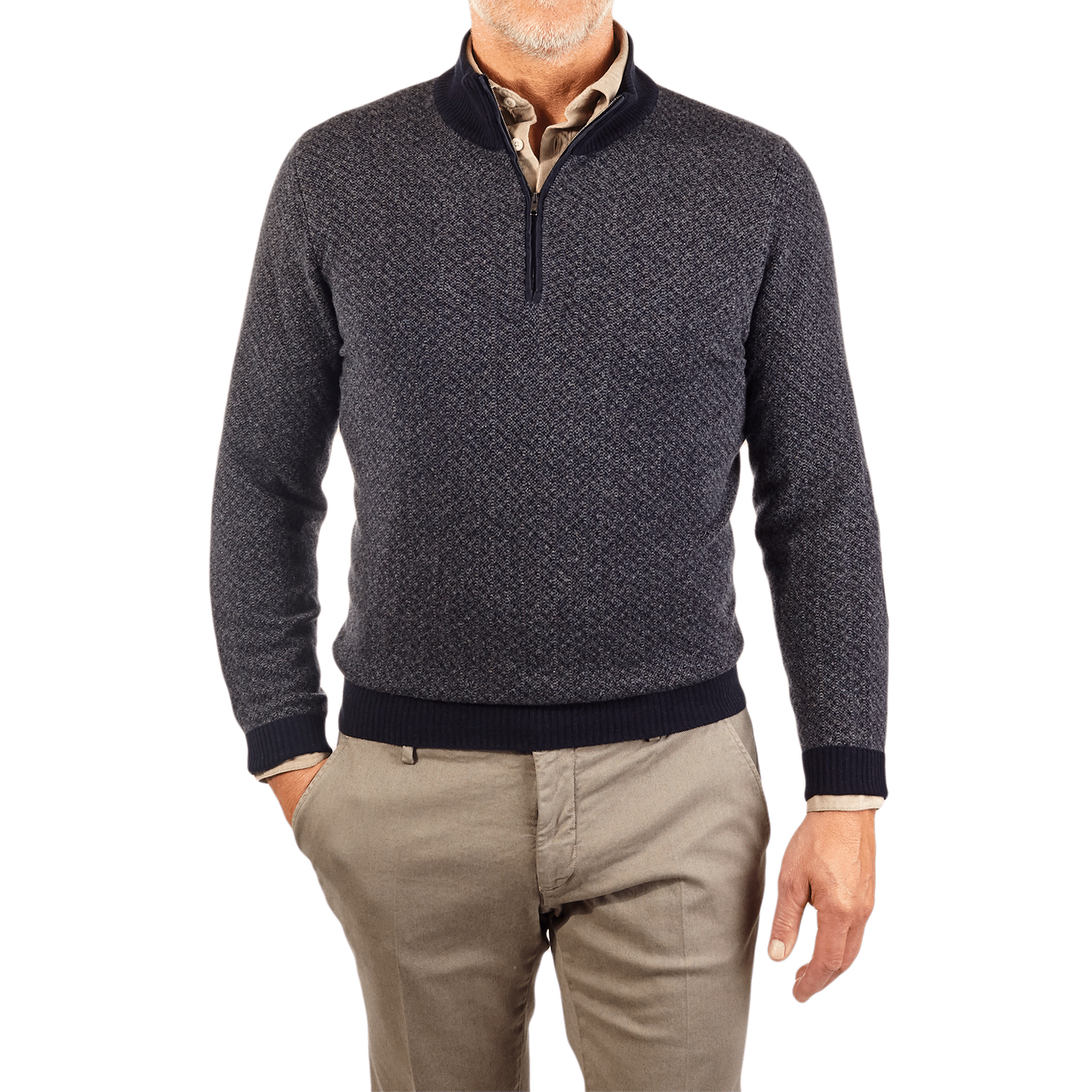 Luciano Barbera - Navy Cashmere Knitted 