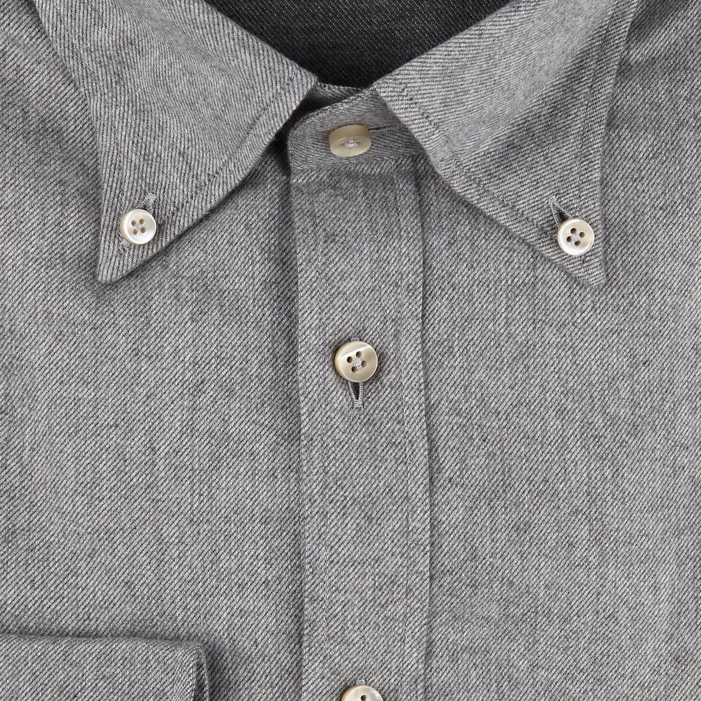 Stenströms - Grey Fitted Body Flannel Shirt | Baltzar