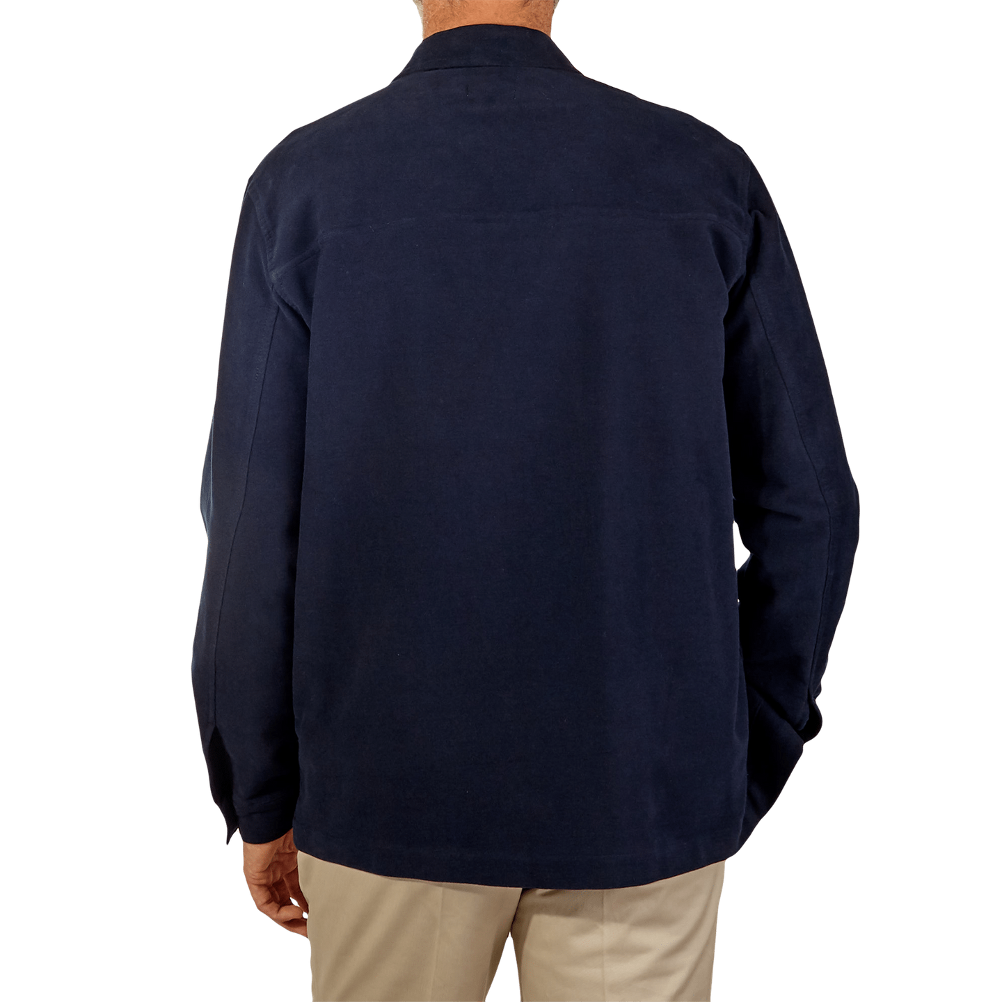 Sunspel - Navy Cotton Moleskin Shirt Jacket | Baltzar