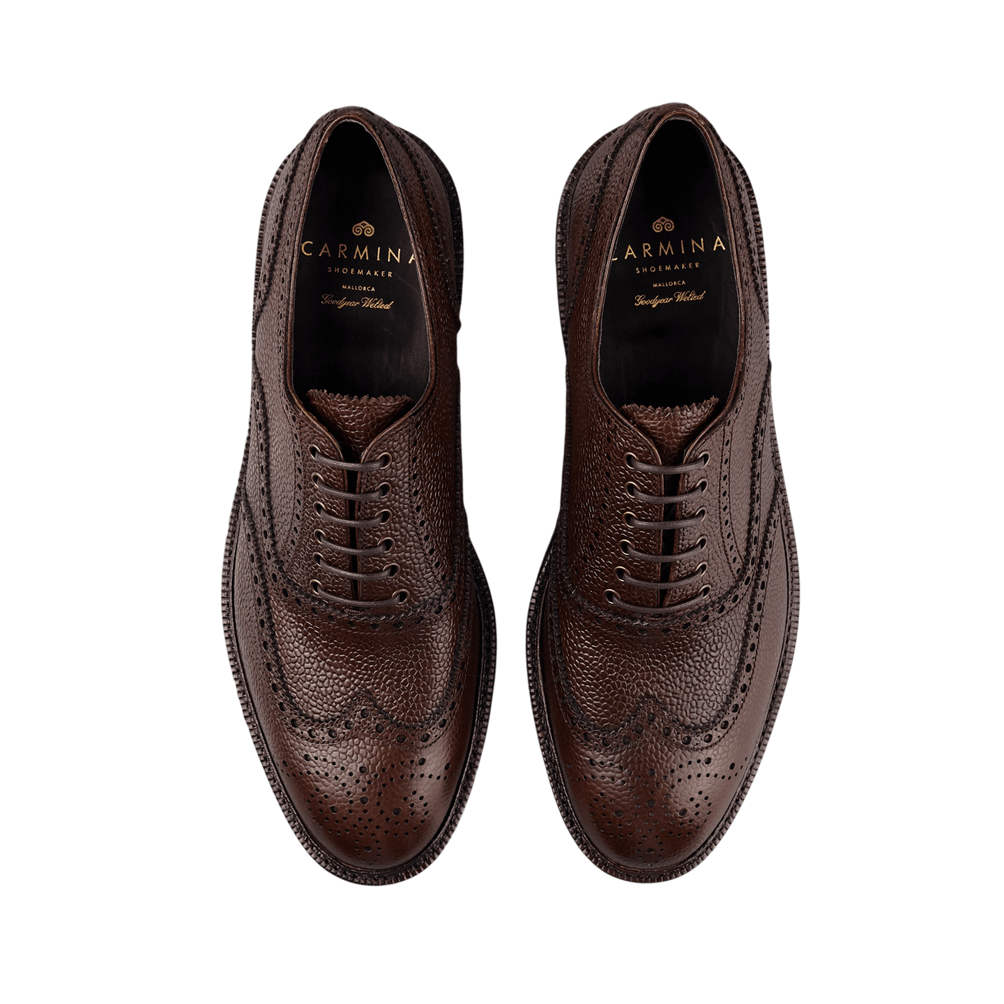 Carmina - Marron Karangrain Full Brogue Wingtip Oxfords | Baltzar