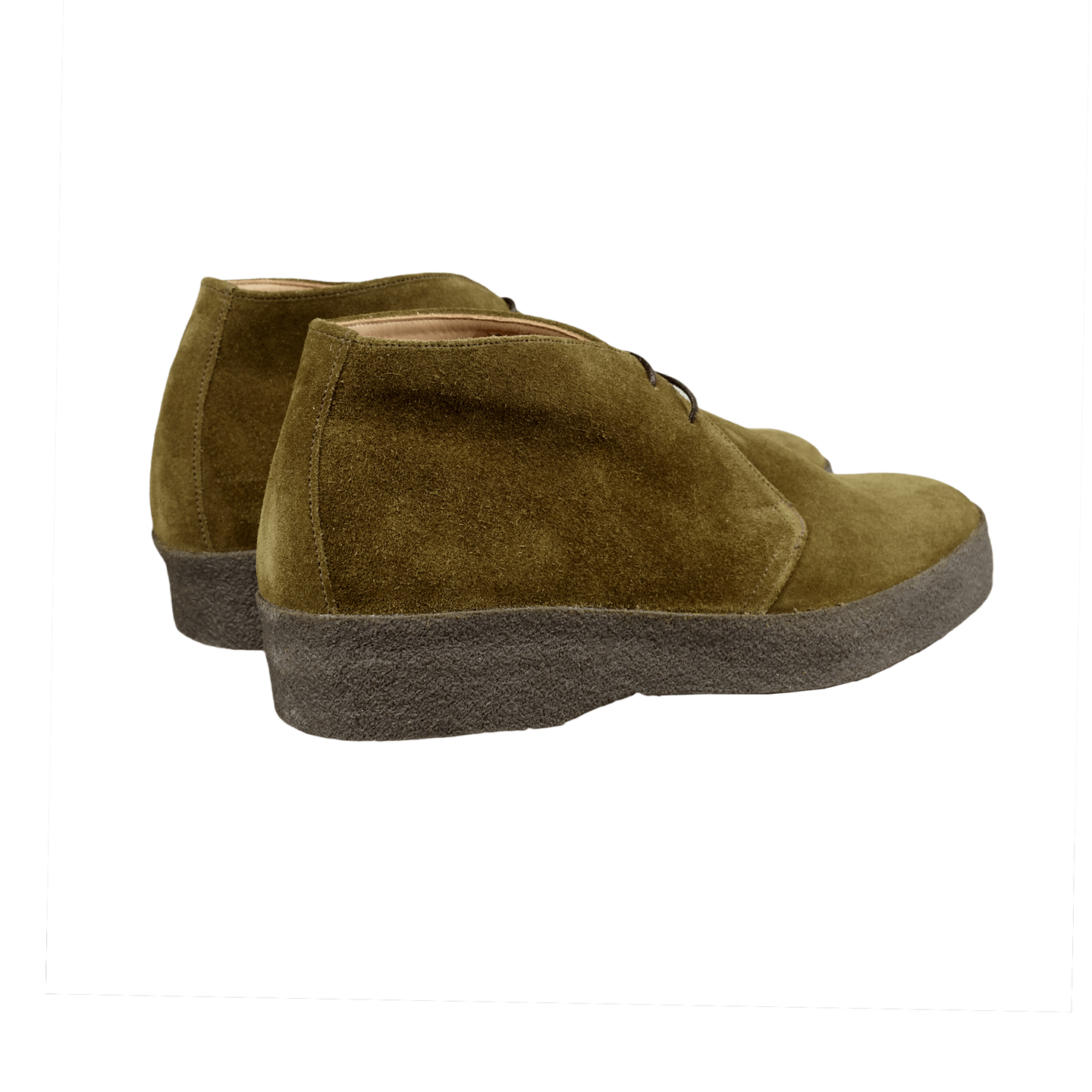 moss green suede boots