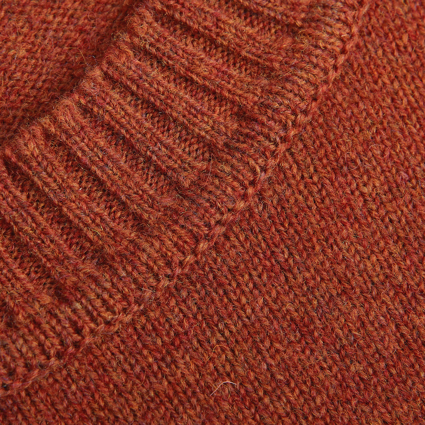 William Lockie - Burnt Orange Crew Neck Lambswool Sweater | Baltzar