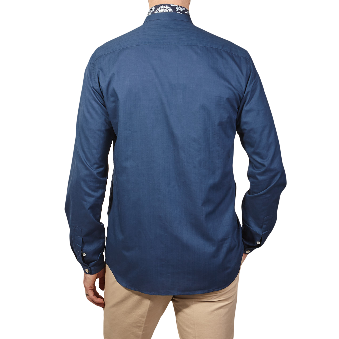 Canali - Indigo Blue Grandad Shirt | Baltzar