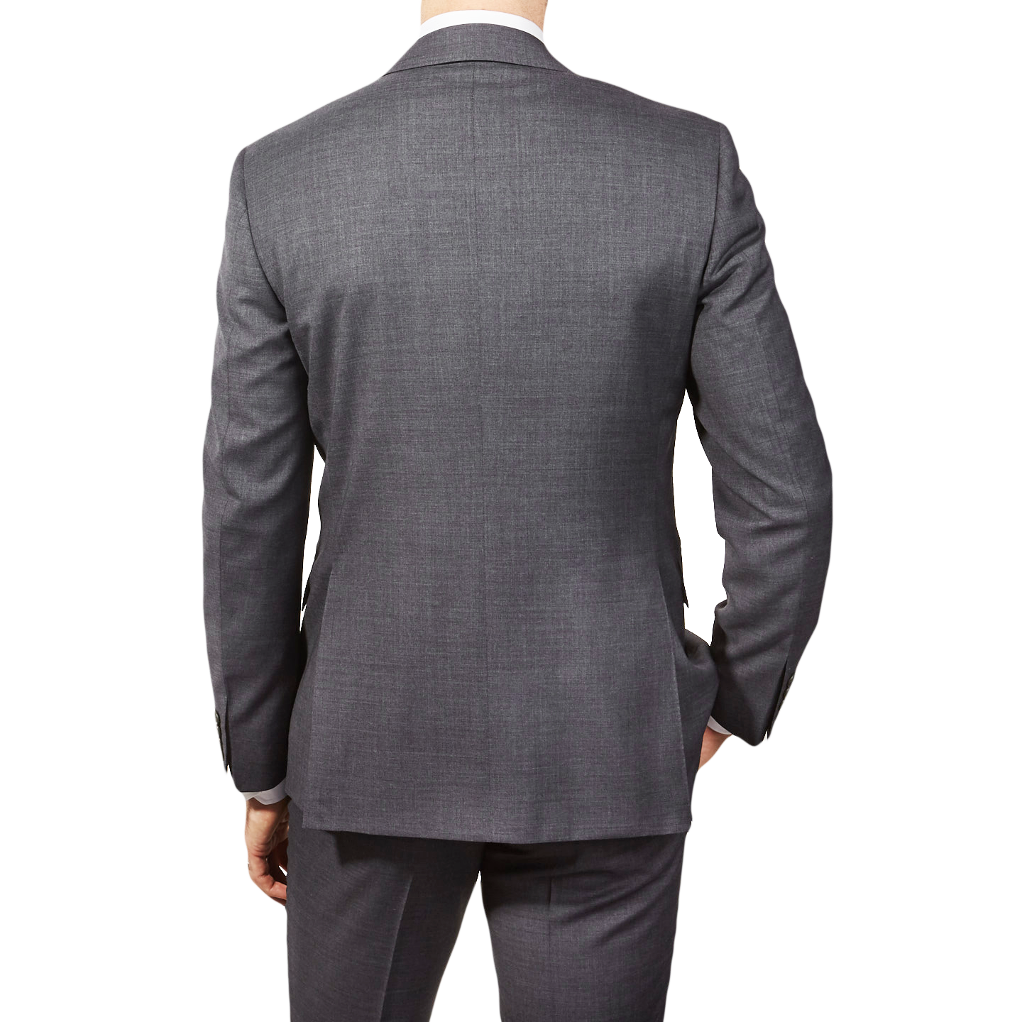 Canali - Light Grey Plain Wool Suit | Baltzar
