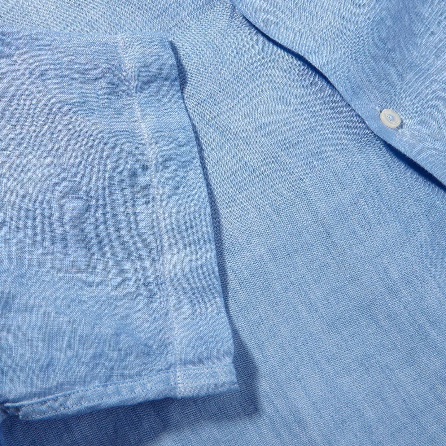 Altea - Blue Short Sleeve Linen Shirt | Baltzar