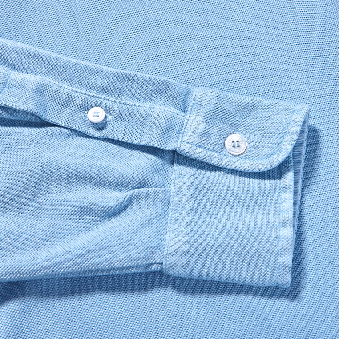 Fedeli - Light Blue Cotton Pique Shirt | Baltzar