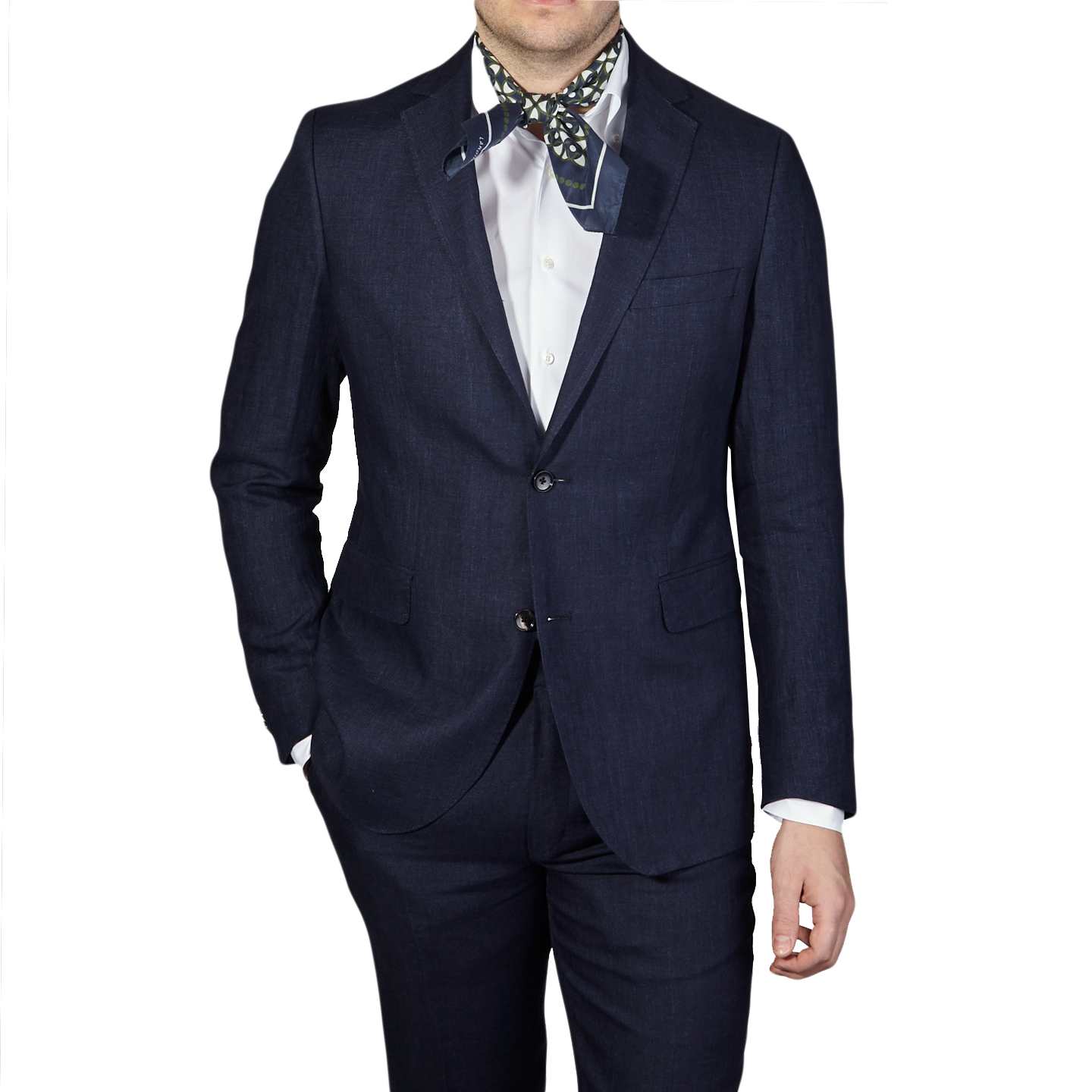 Eduard Dressler Navy Pure Linen Summer Suit Baltzar