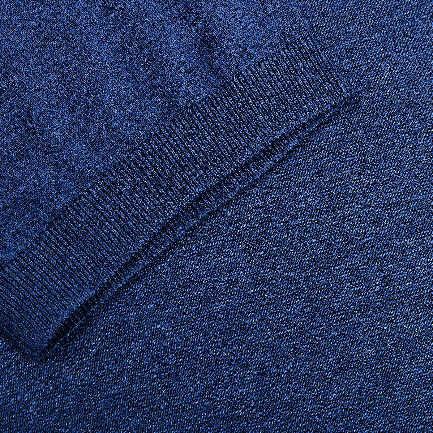 Gran Sasso - Blue Silk Knitted Polo Shirt | Baltzar