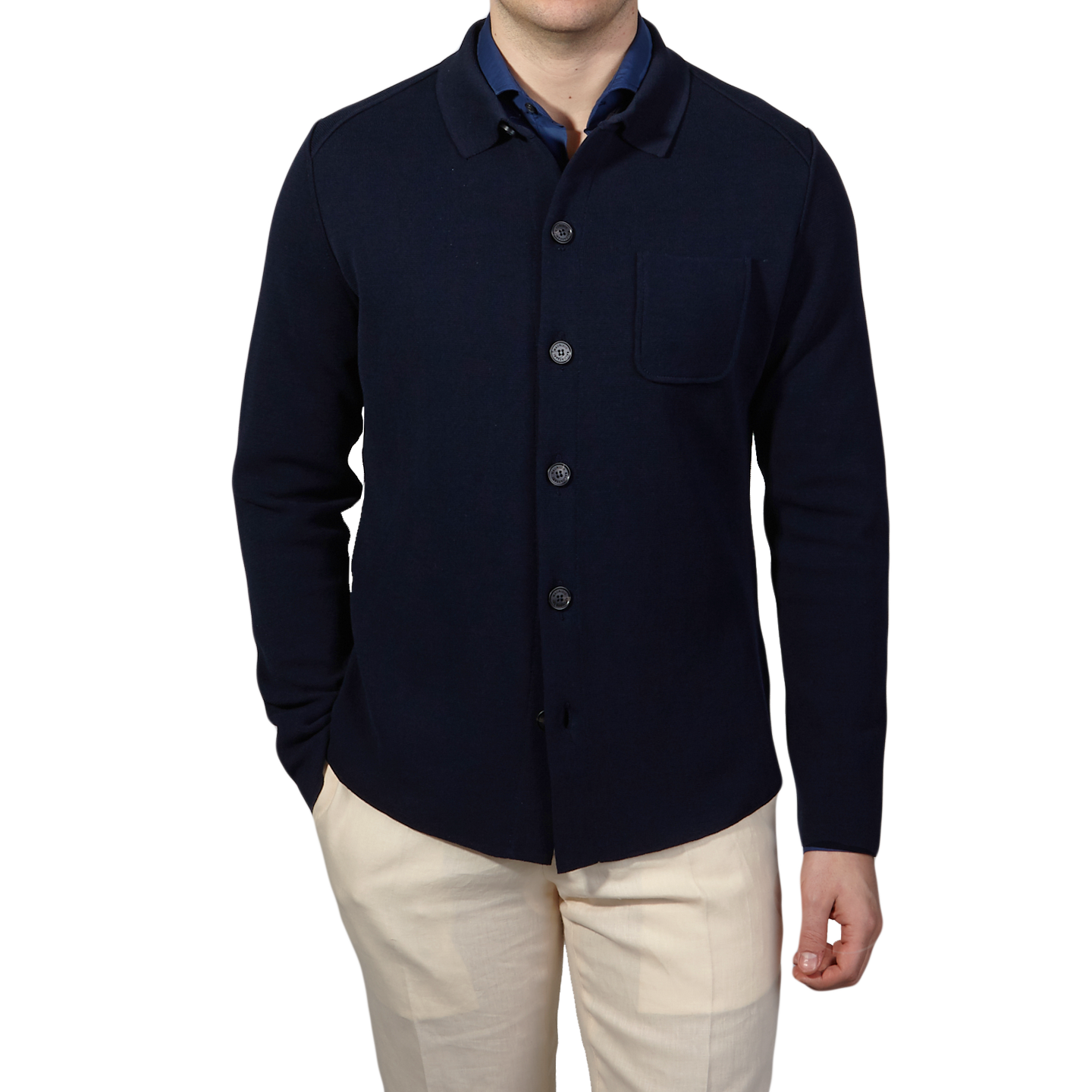 closed italian double face overshirt