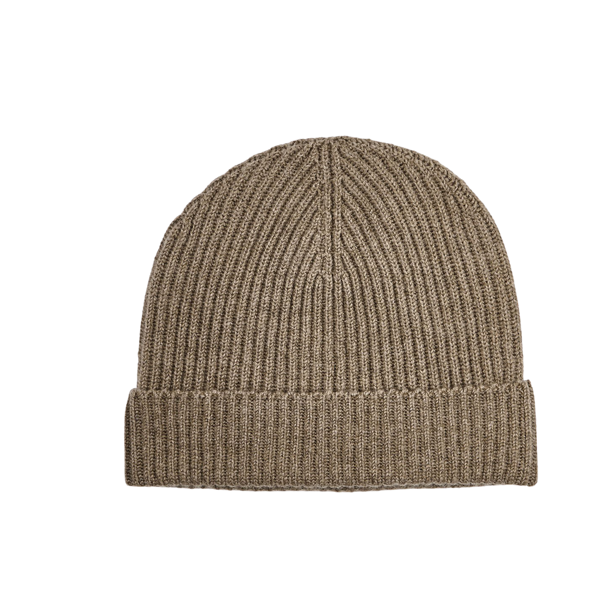 Johnstons of Elgin - Light Brown Ribbed Cashmere Hat | Baltzar