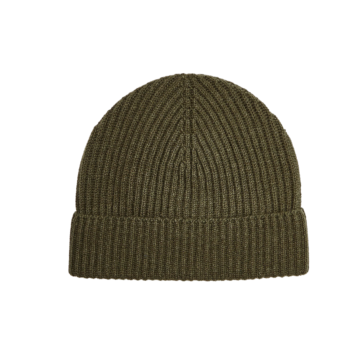 Johnstons of Elgin - Olive Green Ribbed Cashmere Hat | Baltzar