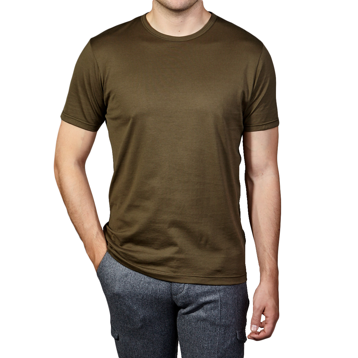 Sunspel   Military Green Classic Cotton T Shirt | Baltzar