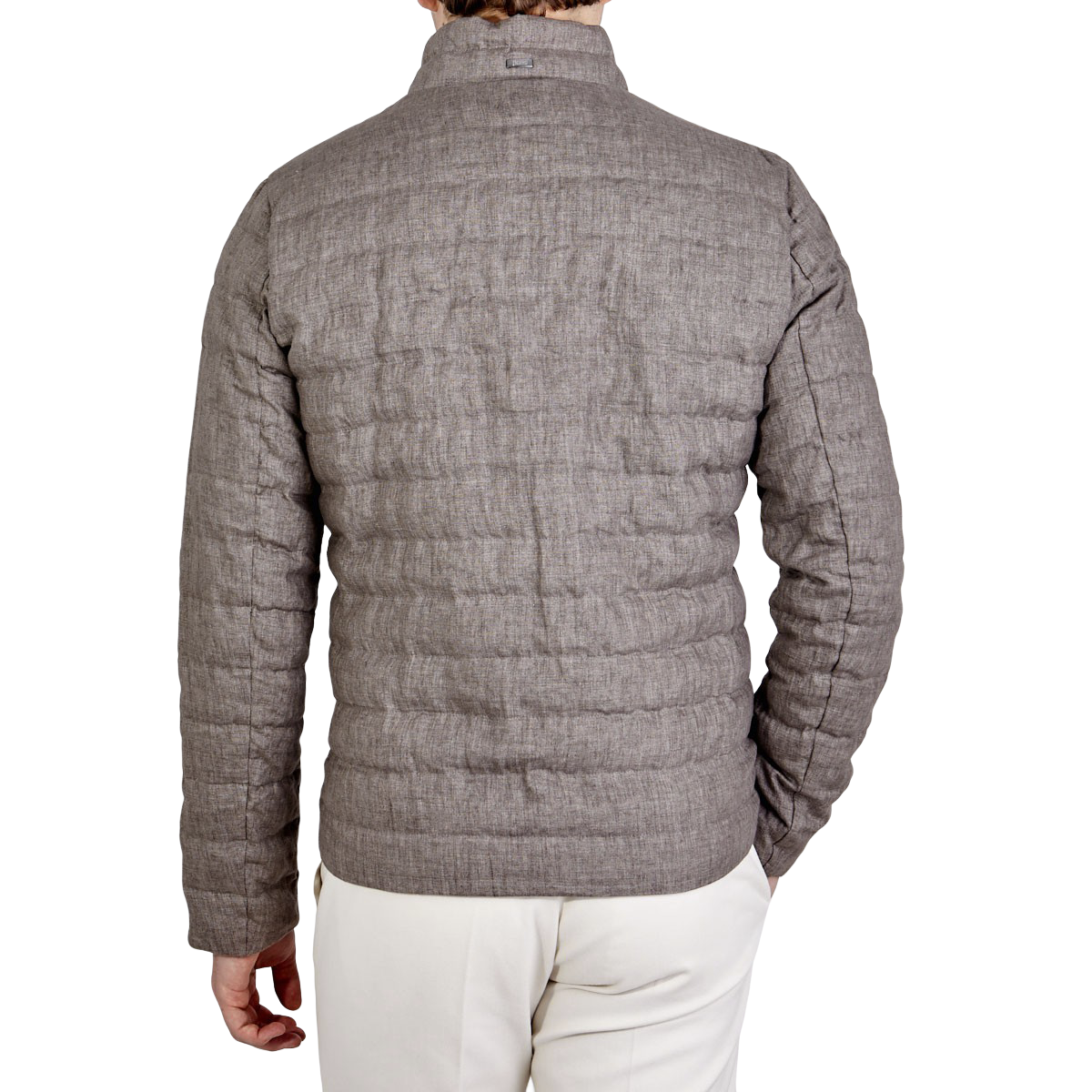 Herno - Stone Linen Down Padded Jacket | Baltzar .com