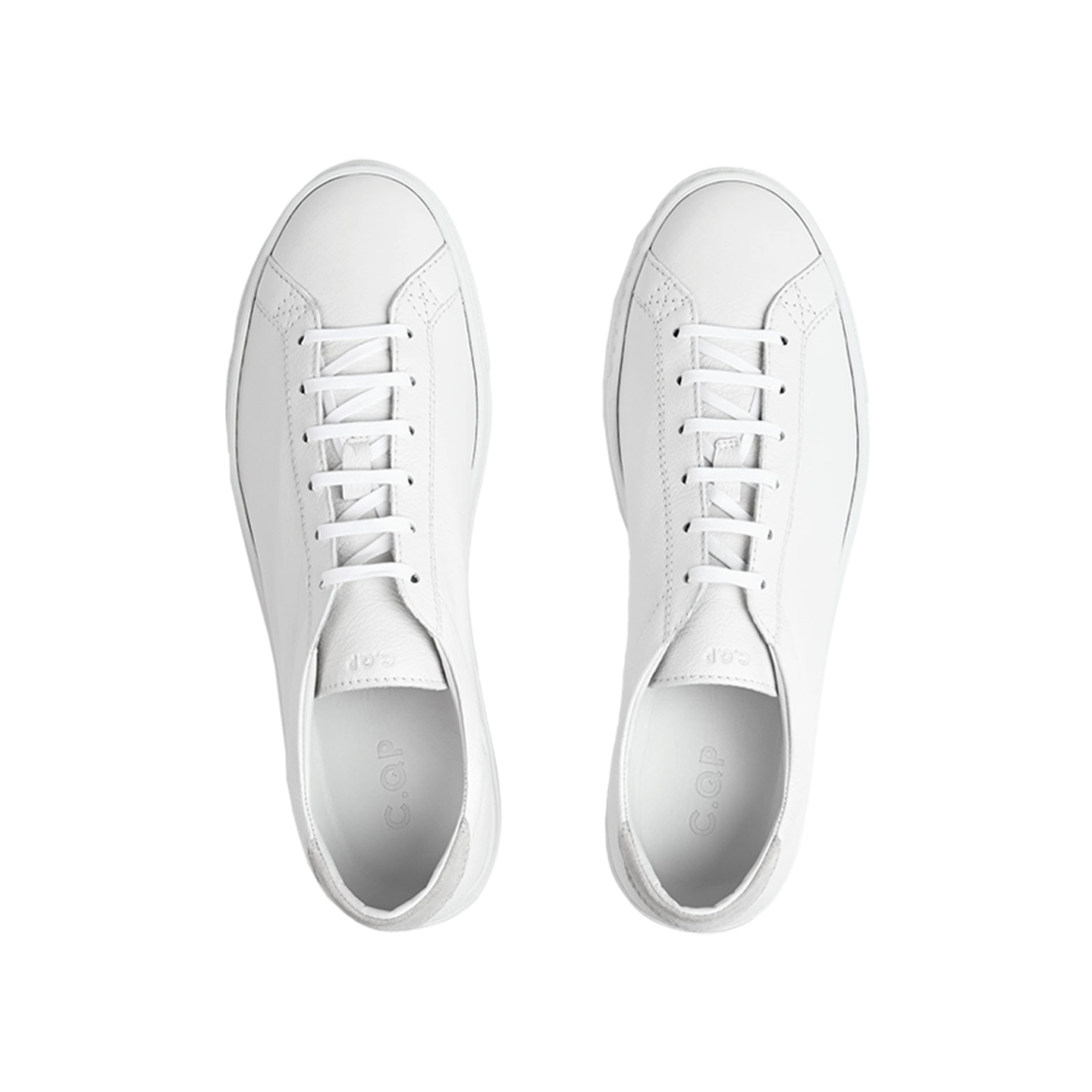 CQP - White Leather Racquet Sneakers | Baltzar
