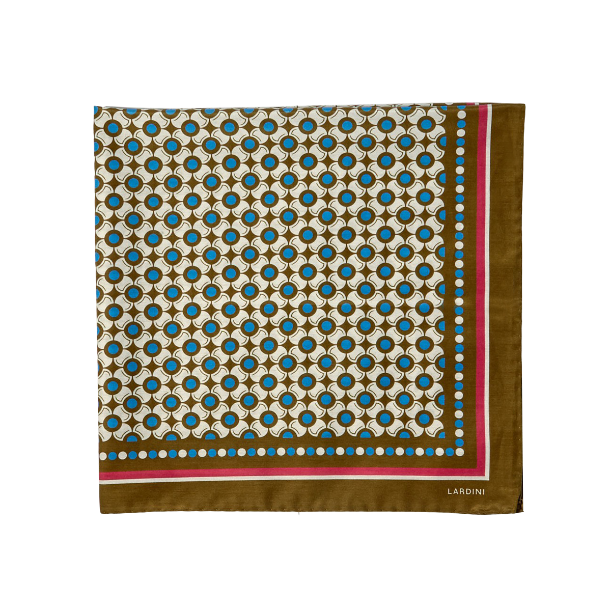 Lardini - Brown Flower-Print Silk Cotton Bandana | Baltzar
