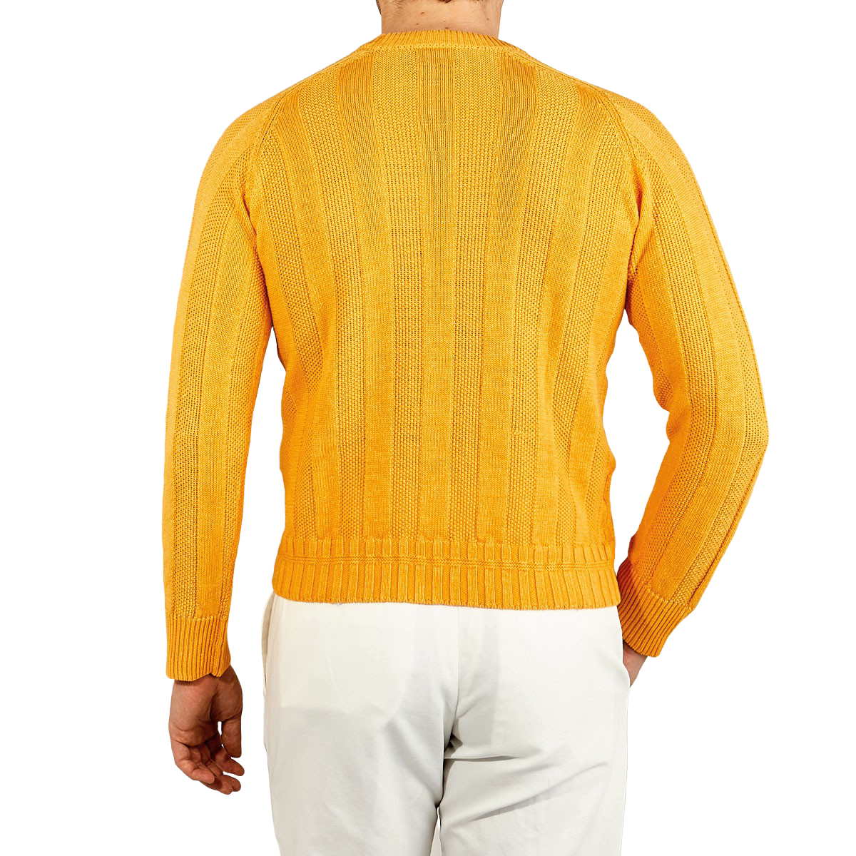 Yellow Summer Seed Stitch Linen Merino 