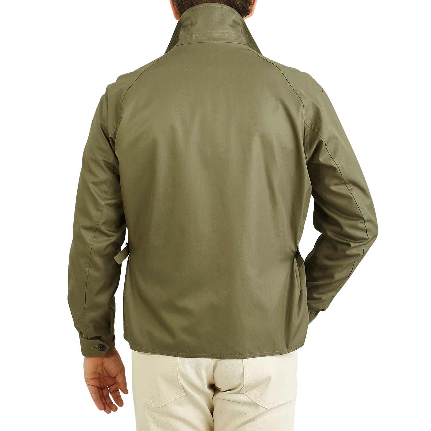 Grenfell Olive Green Cotton Golfer Jacket Baltzar