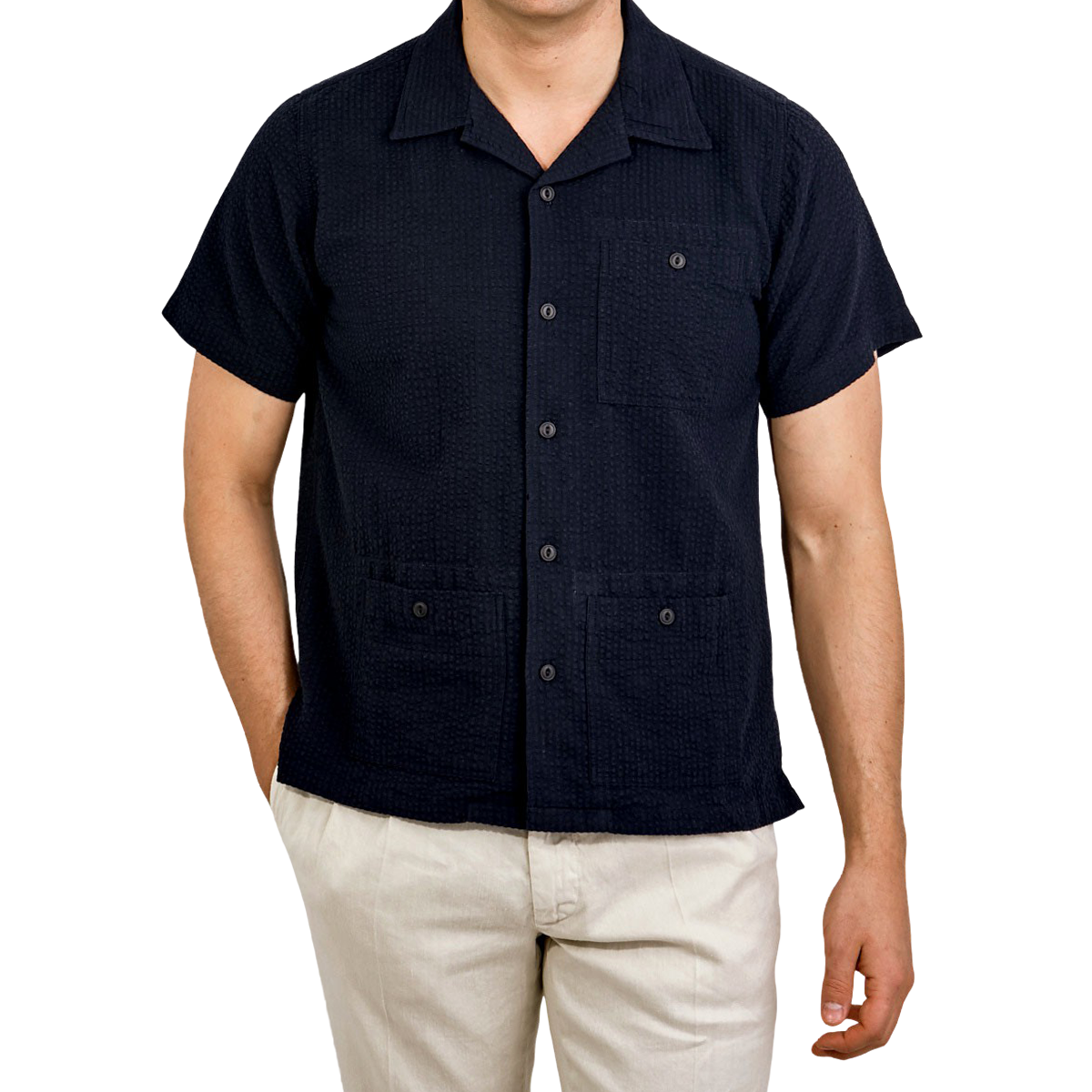 the-workers-club-navy-cotton-seersucker-camp-collar-shirt-baltzar