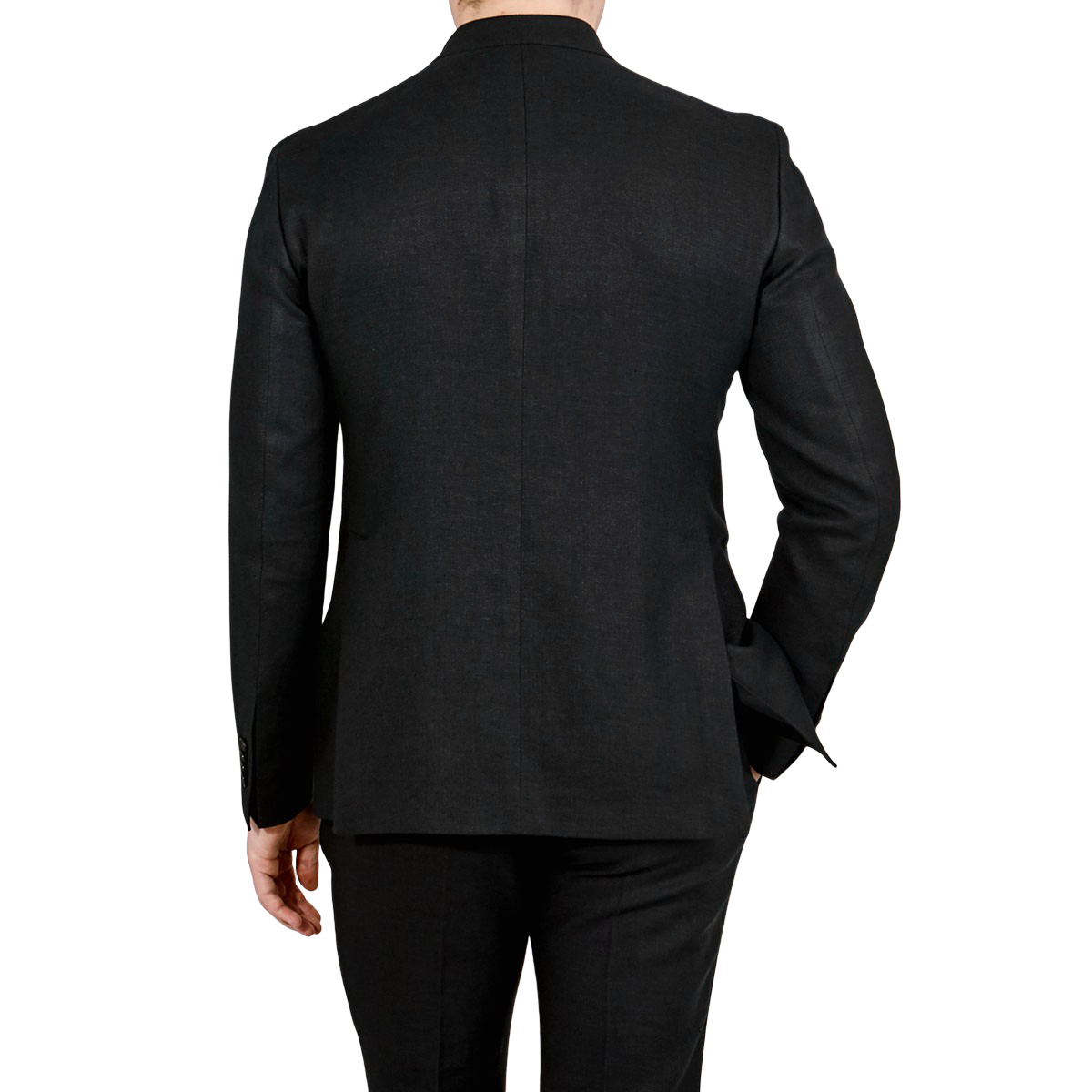 Tagliatore - Black Twill Linen Cotton DB Suit Jacket | Baltzar