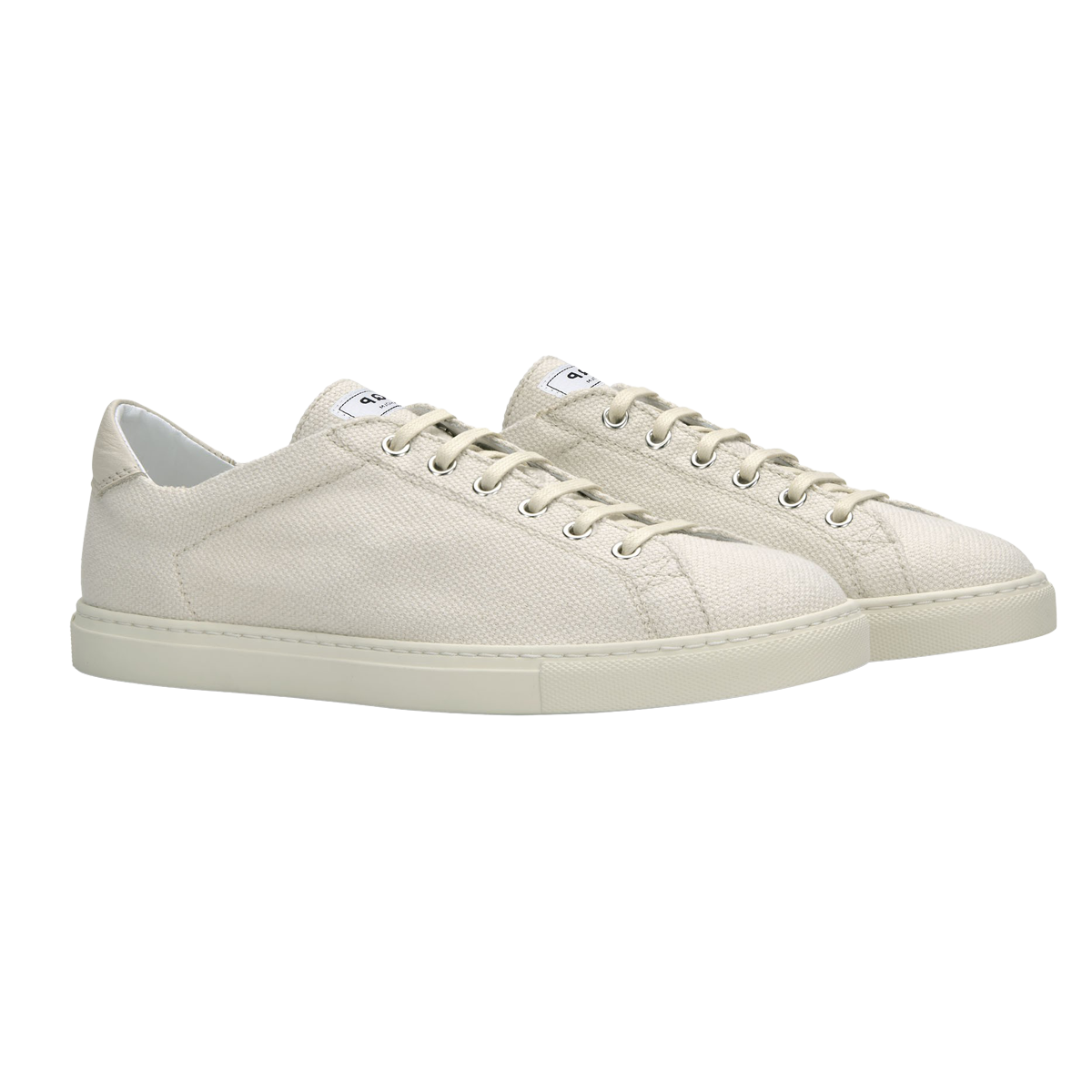 C.QP - Off-White Canvas Racquet Sneakers | Baltzar