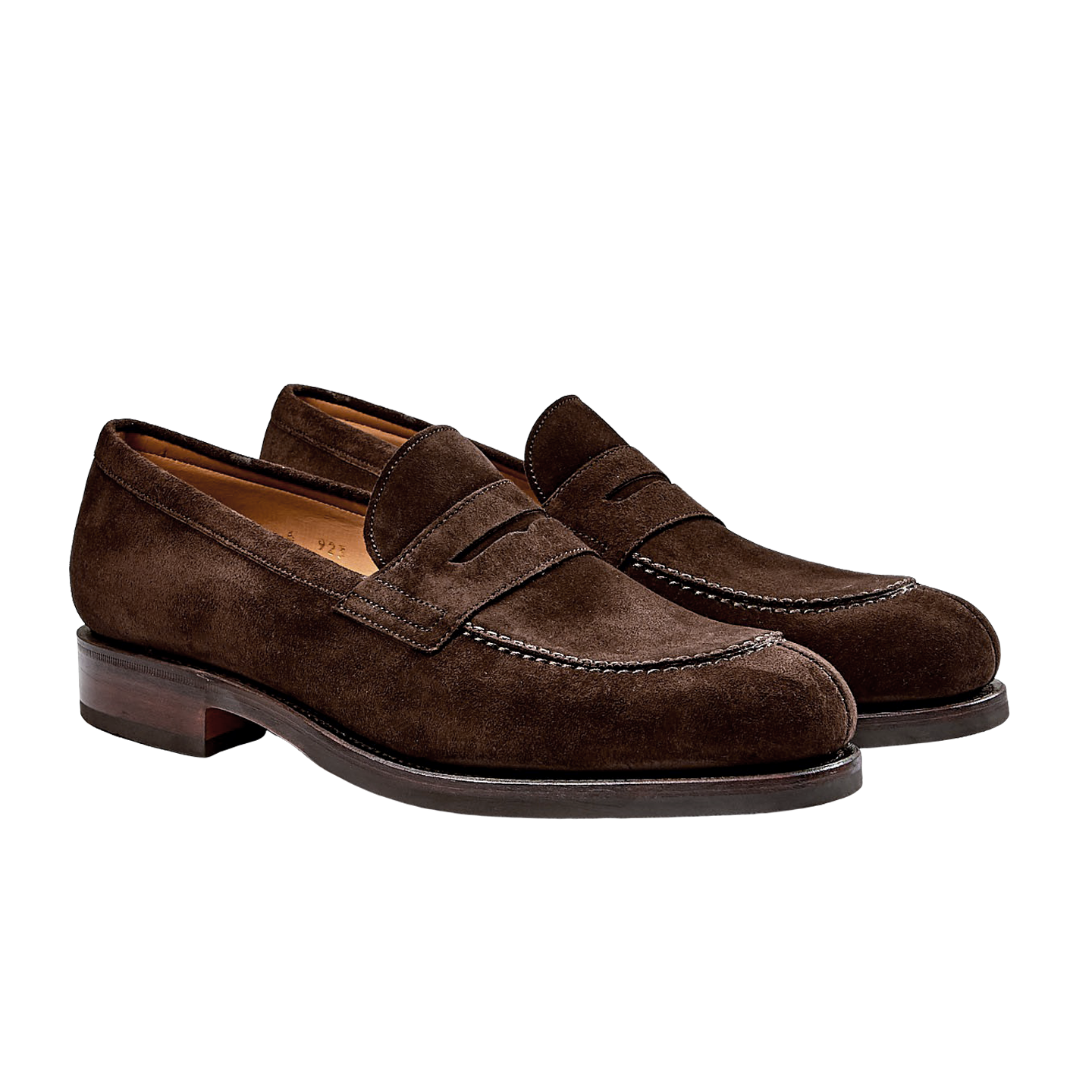 Carmina - Brown Suede Forest Rubber Penny Loafers | Baltzar