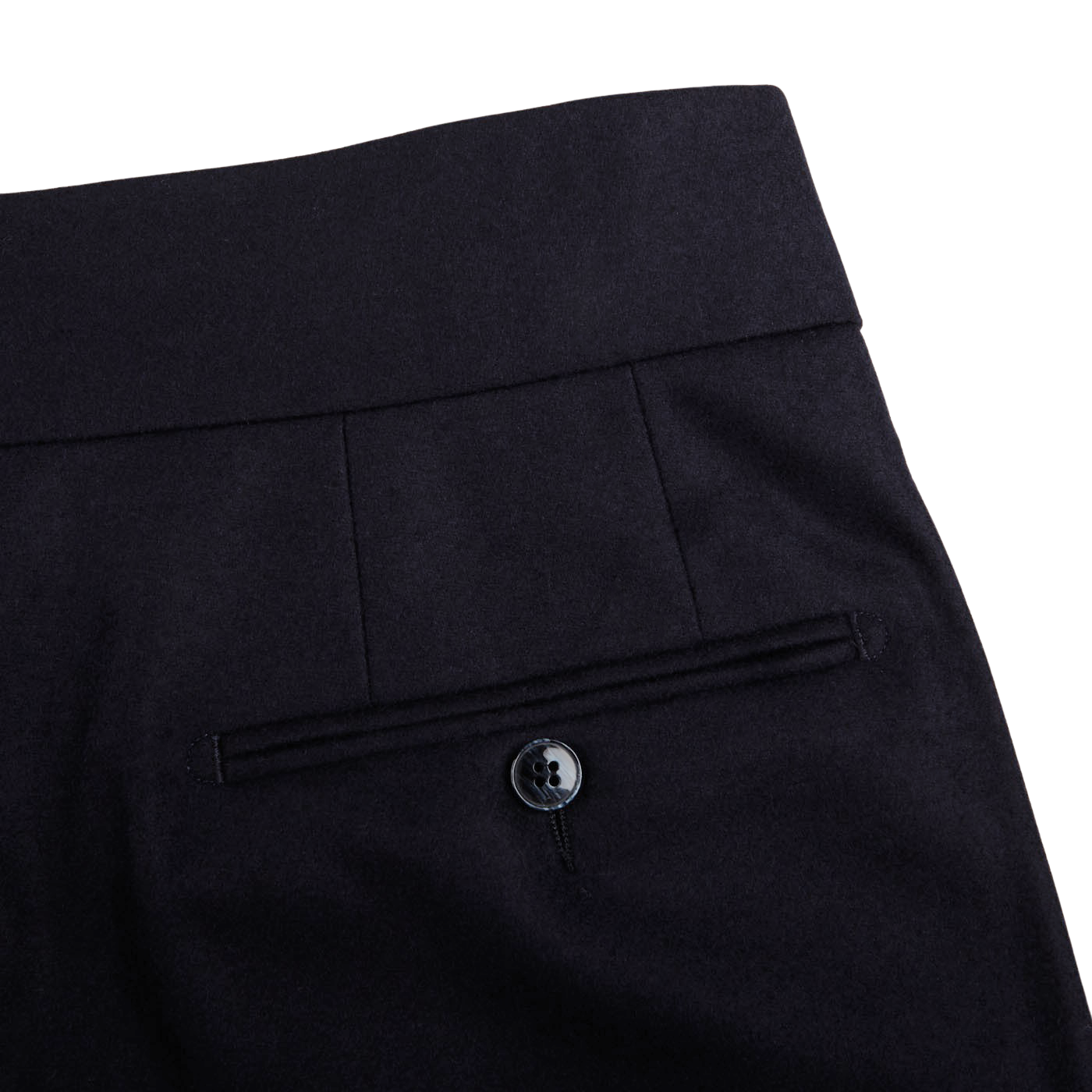 Luigi Bianchi - Navy Wool Flannel Pleated Trousers | Baltzar