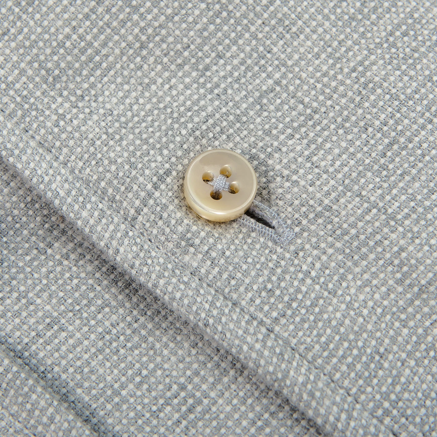 Stenströms - Grey Checked Cotton Flannel Slimline Shirt | Baltzar