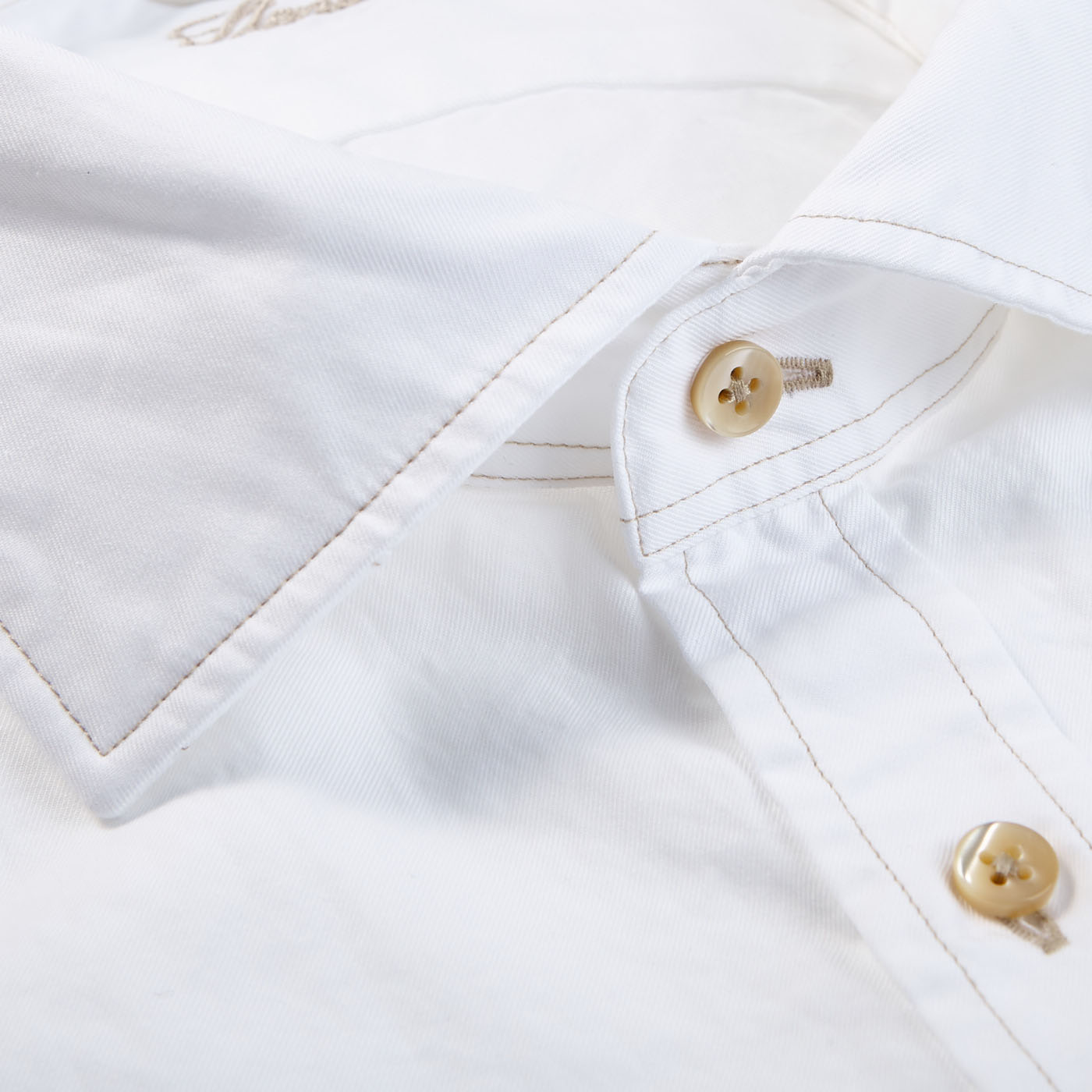Stenströms - White Casual Cotton Slimline Shirt | Baltzar