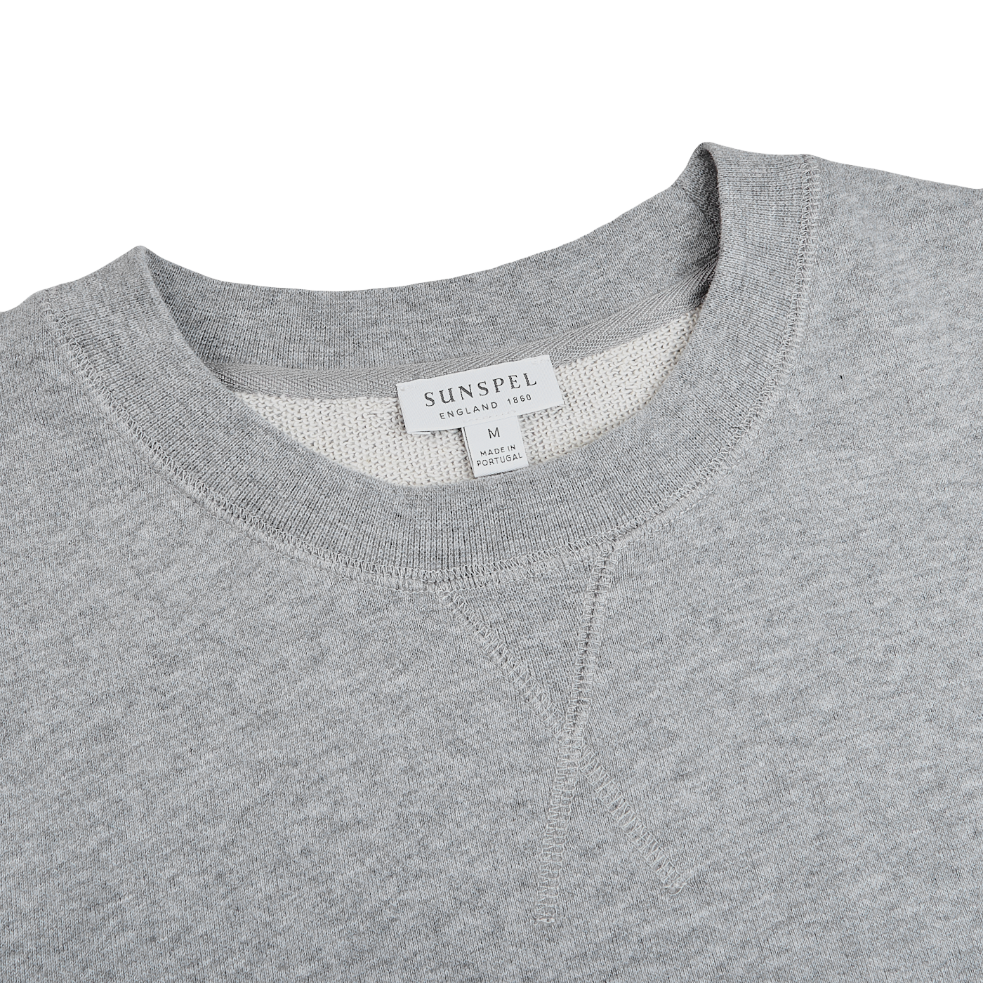 Sunspel - Grey Melange Cotton Loopback Sweatshirt |