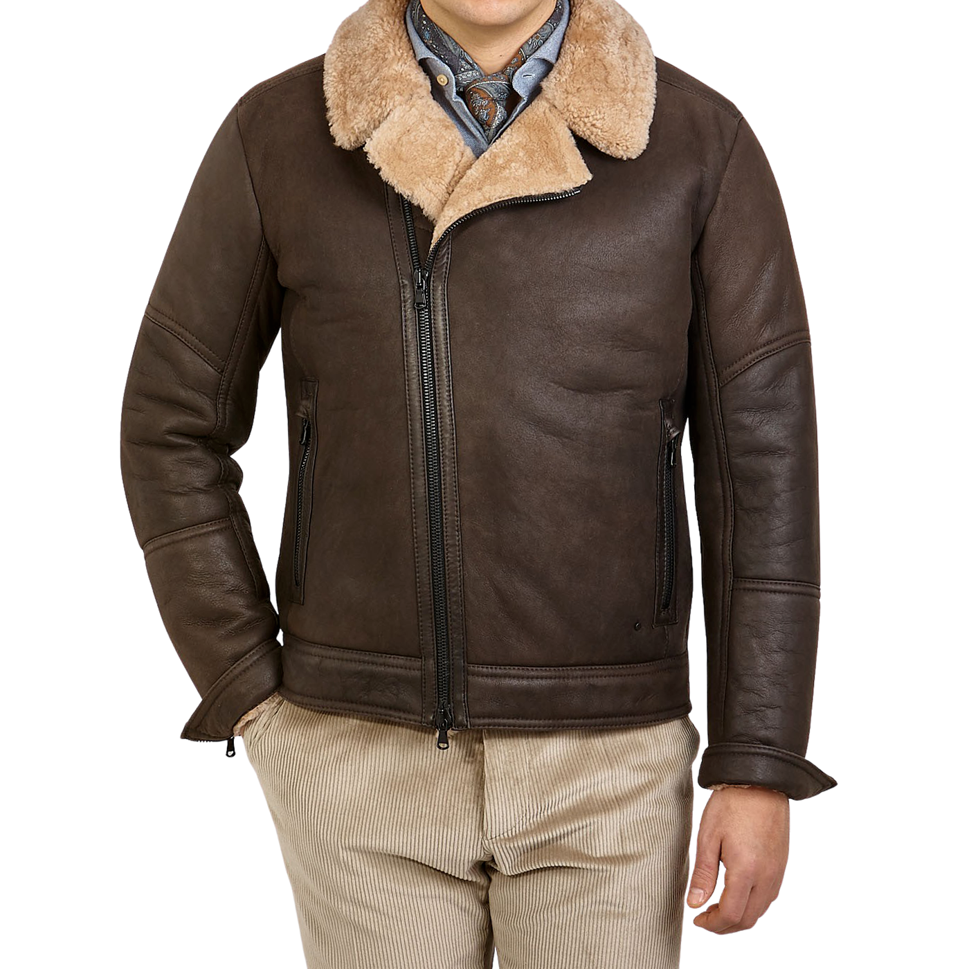 Werner Christ - Brown Lambskin Leather Jona Flight Jacket | Baltzar