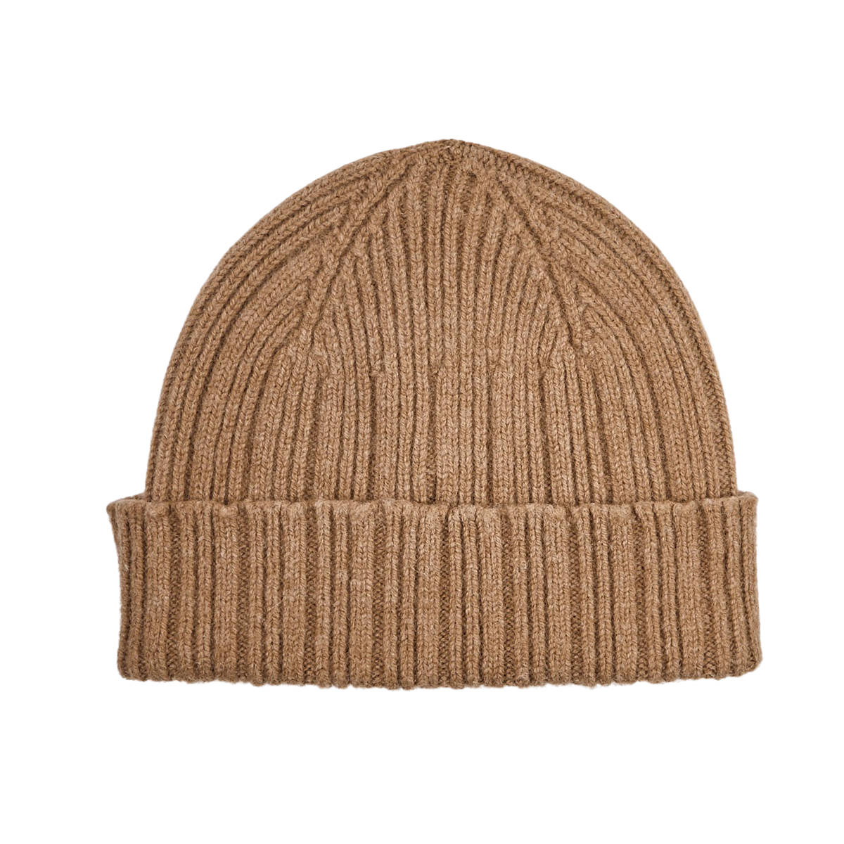 Drake's - Camel Beige Lambswool Angora Ribbed Beanie | Baltzar