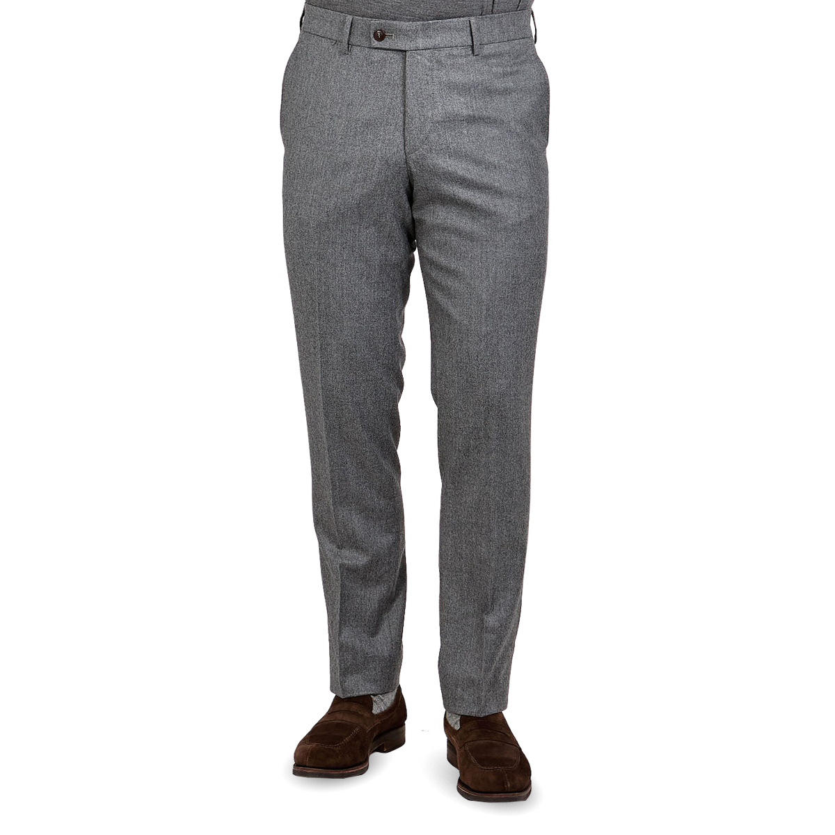 San Siro - Light Grey Flannel Bogota Trouser | Baltzar