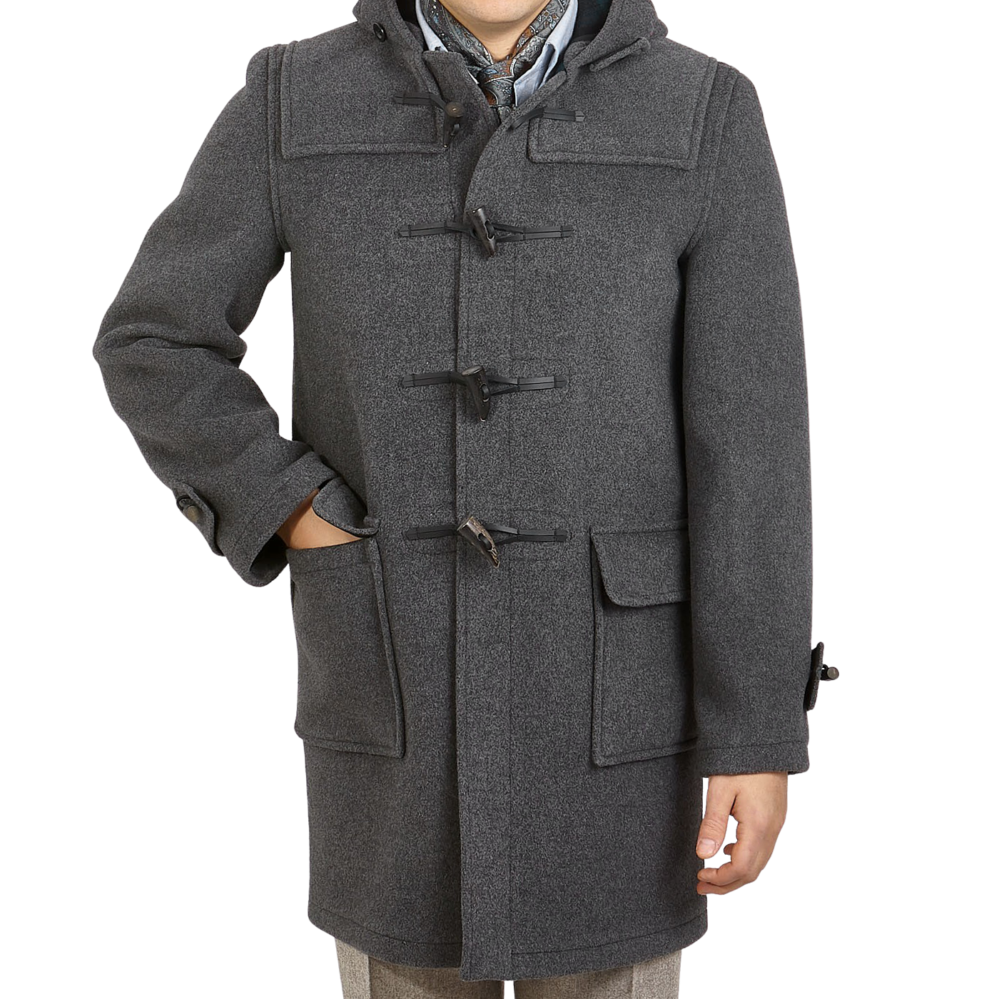 Grey Wool Morris Duffle Coat | lupon.gov.ph
