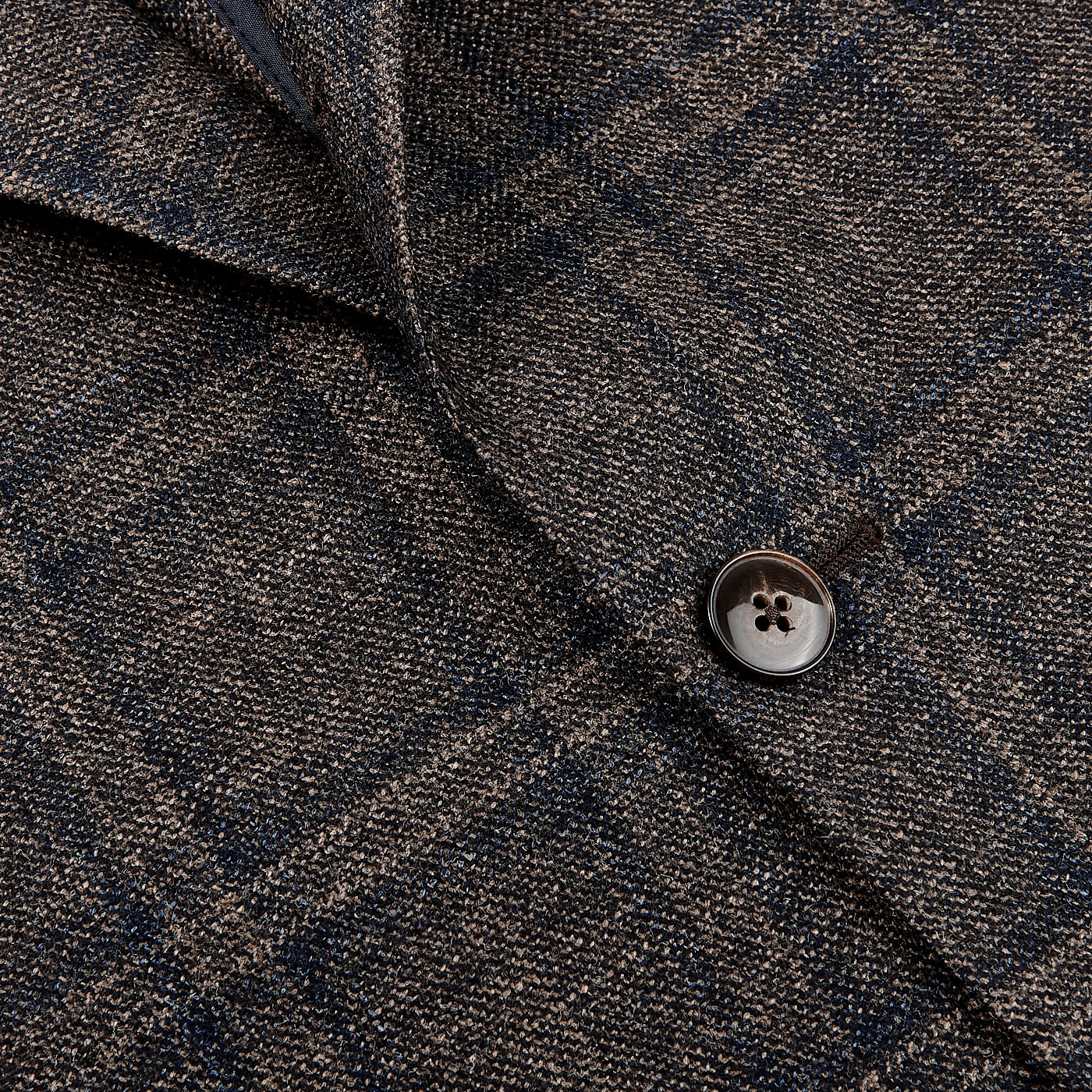 Luigi Bianchi - Brown Checked Wool Silk Cashmere Blazer | Baltzar