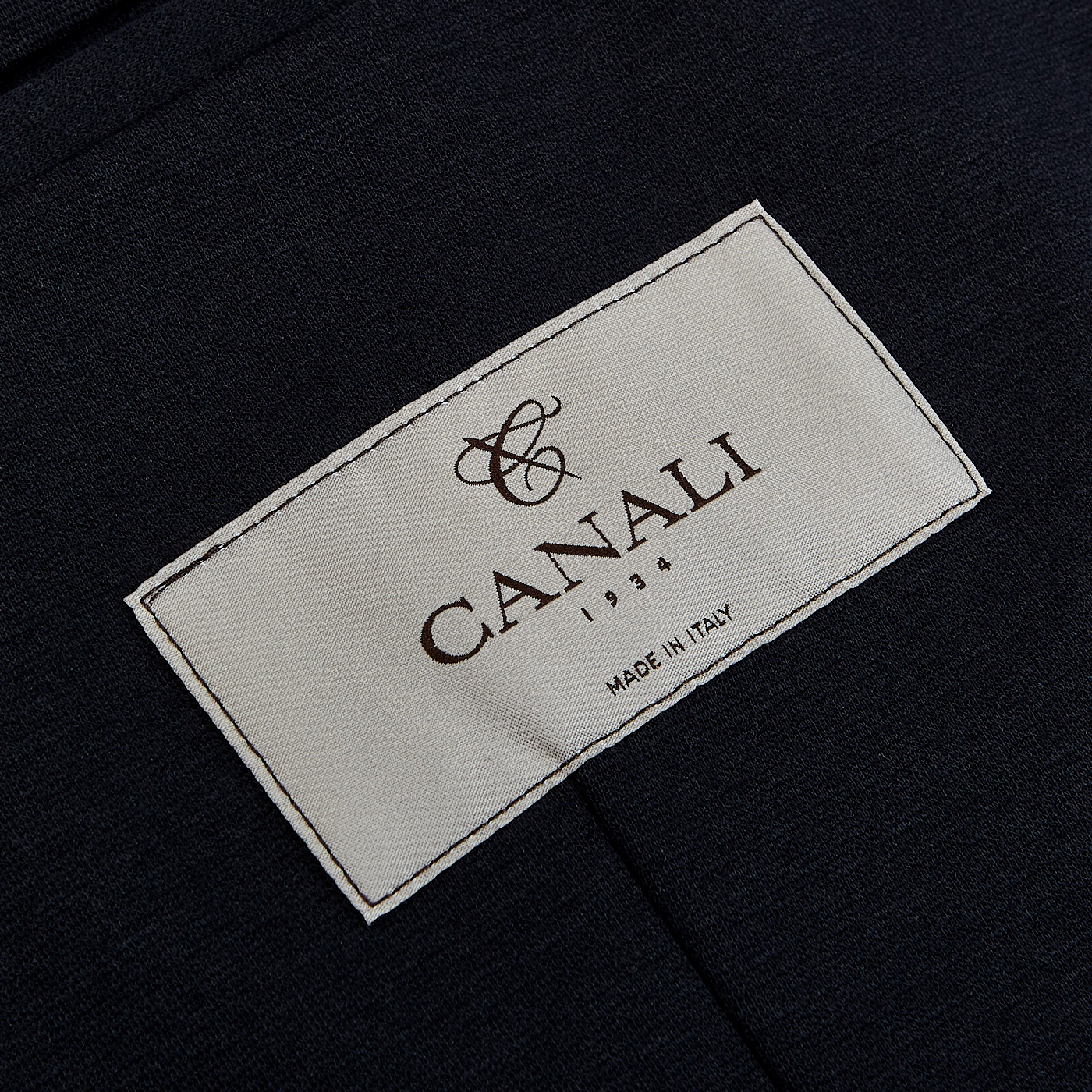 Canali - Navy Cotton Jersey Unconstructed Blazer | Baltzar