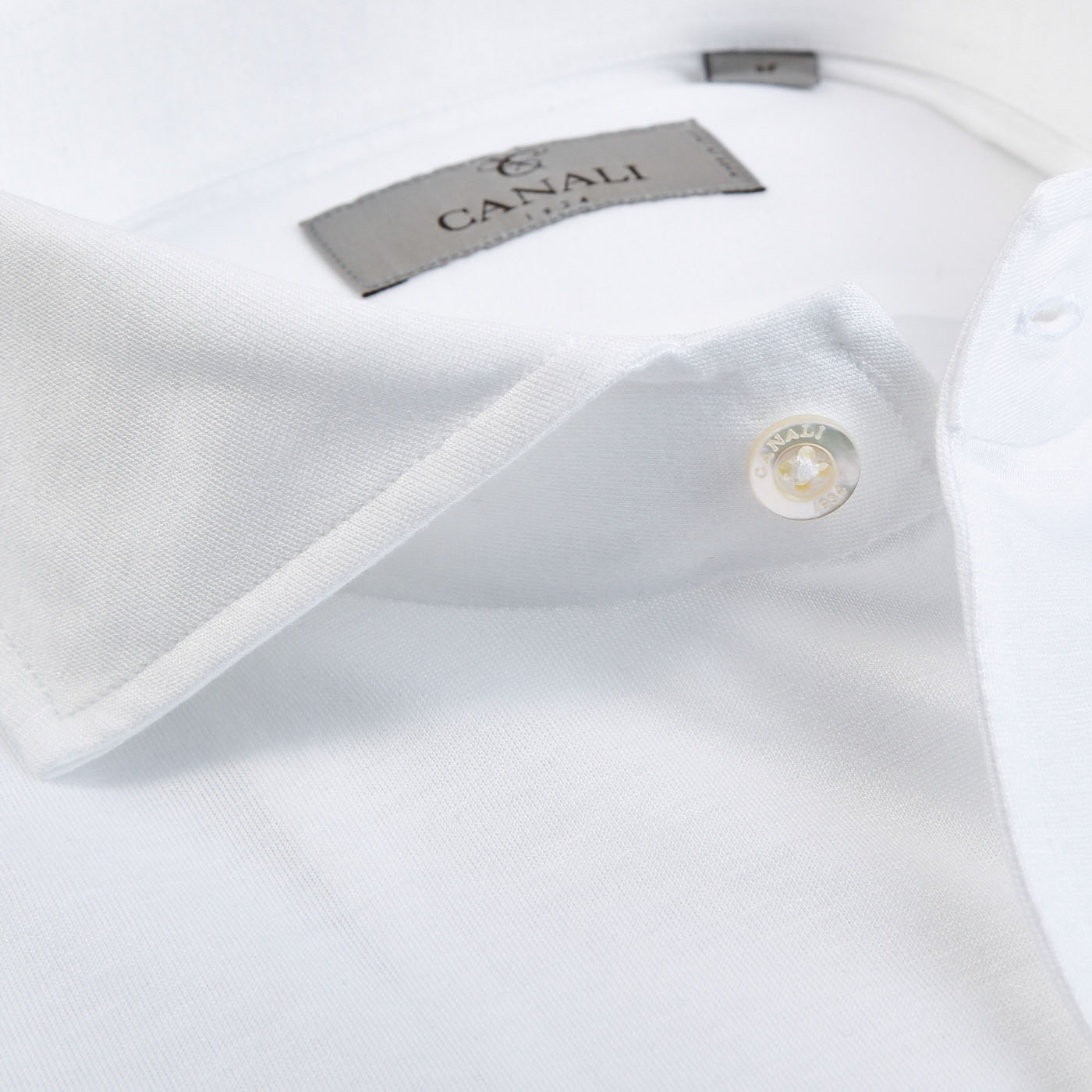 White Cotton Jersey Casual Shirt 