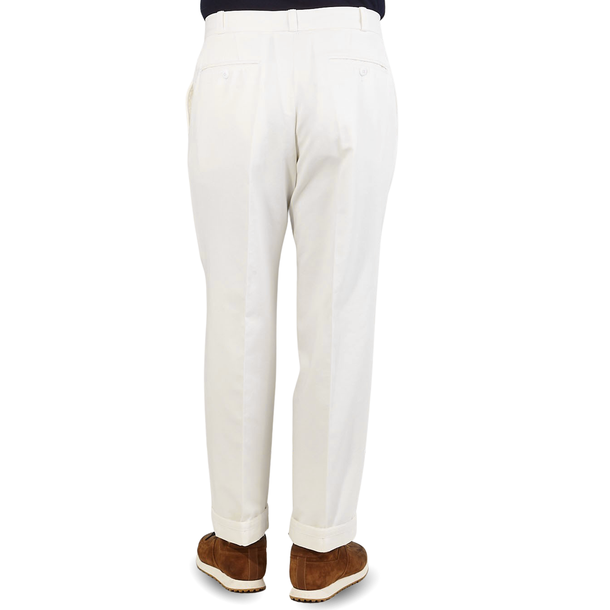 PT Torino - Off-White Cotton Linen Canvas Trousers | Baltzar