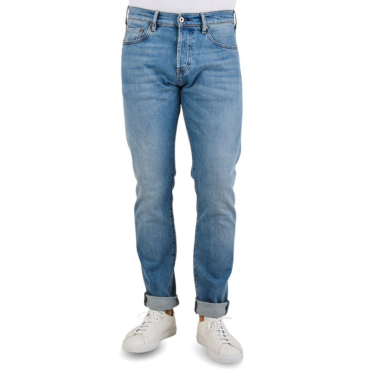 COF Studio - Light Blue Organic Candiani Cotton M7 Jeans | Baltzar
