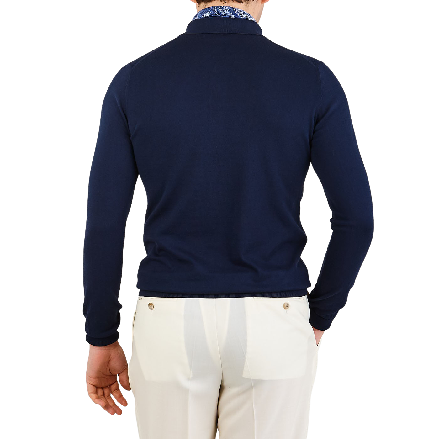 Fedeli - Navy Supima Knitted Cotton Polo | Baltzar