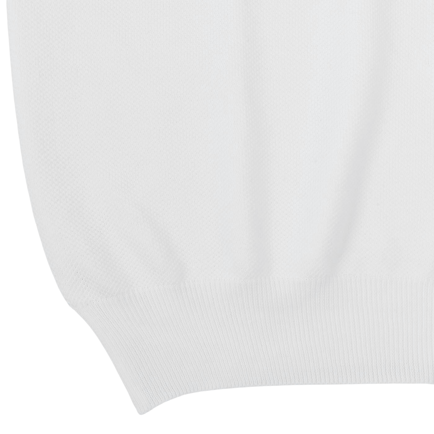 Gran Sasso - White Fresh Cotton Mesh Polo Shirt | Baltzar