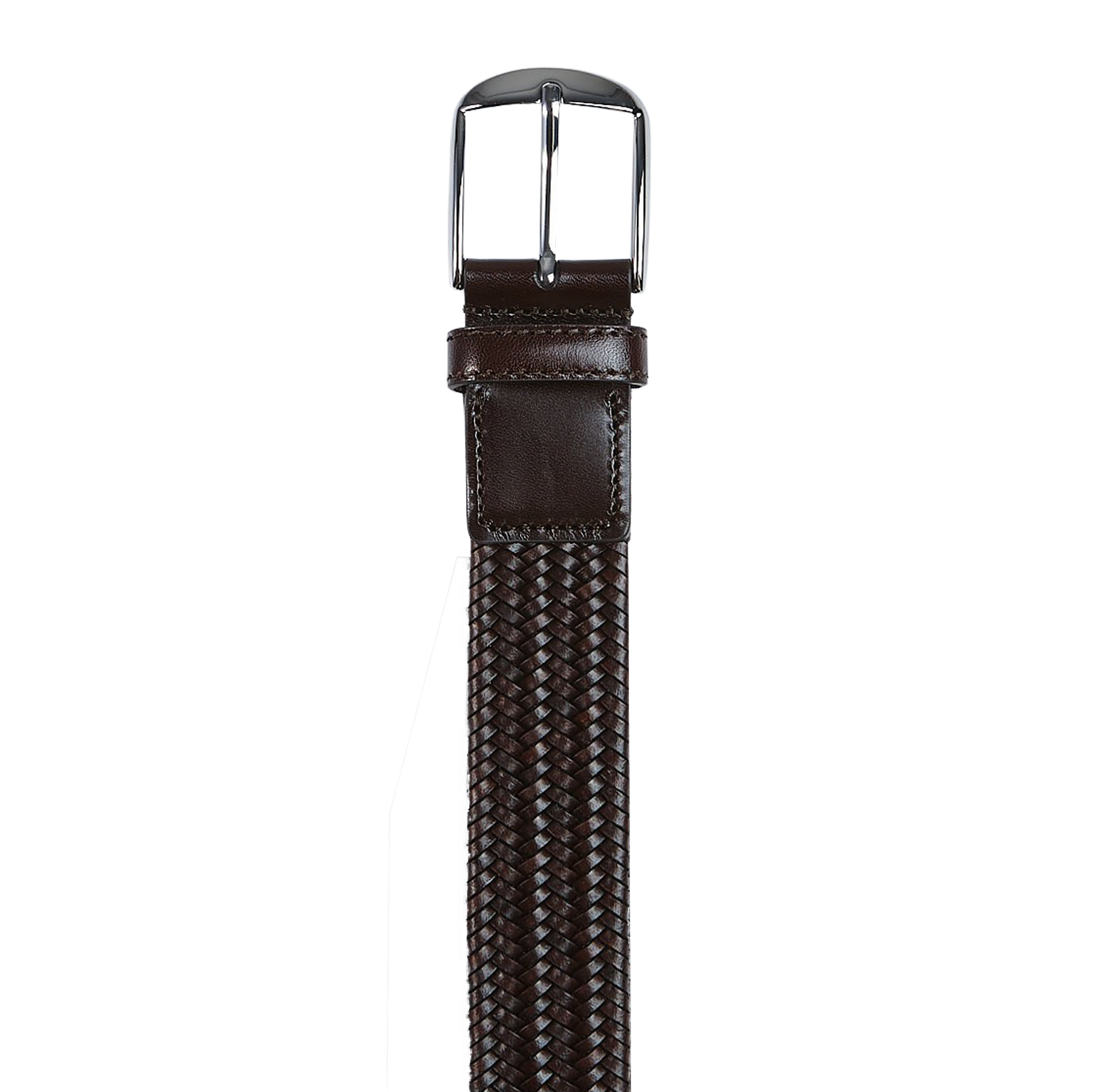 Canali - Dark Brown Braided Leather 35mm Belt | Baltzar