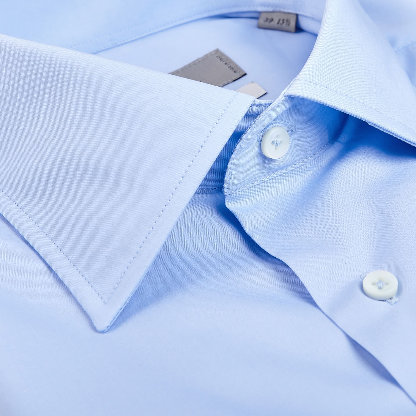 Canali - Sky Blue Plain Cotton Shirt 