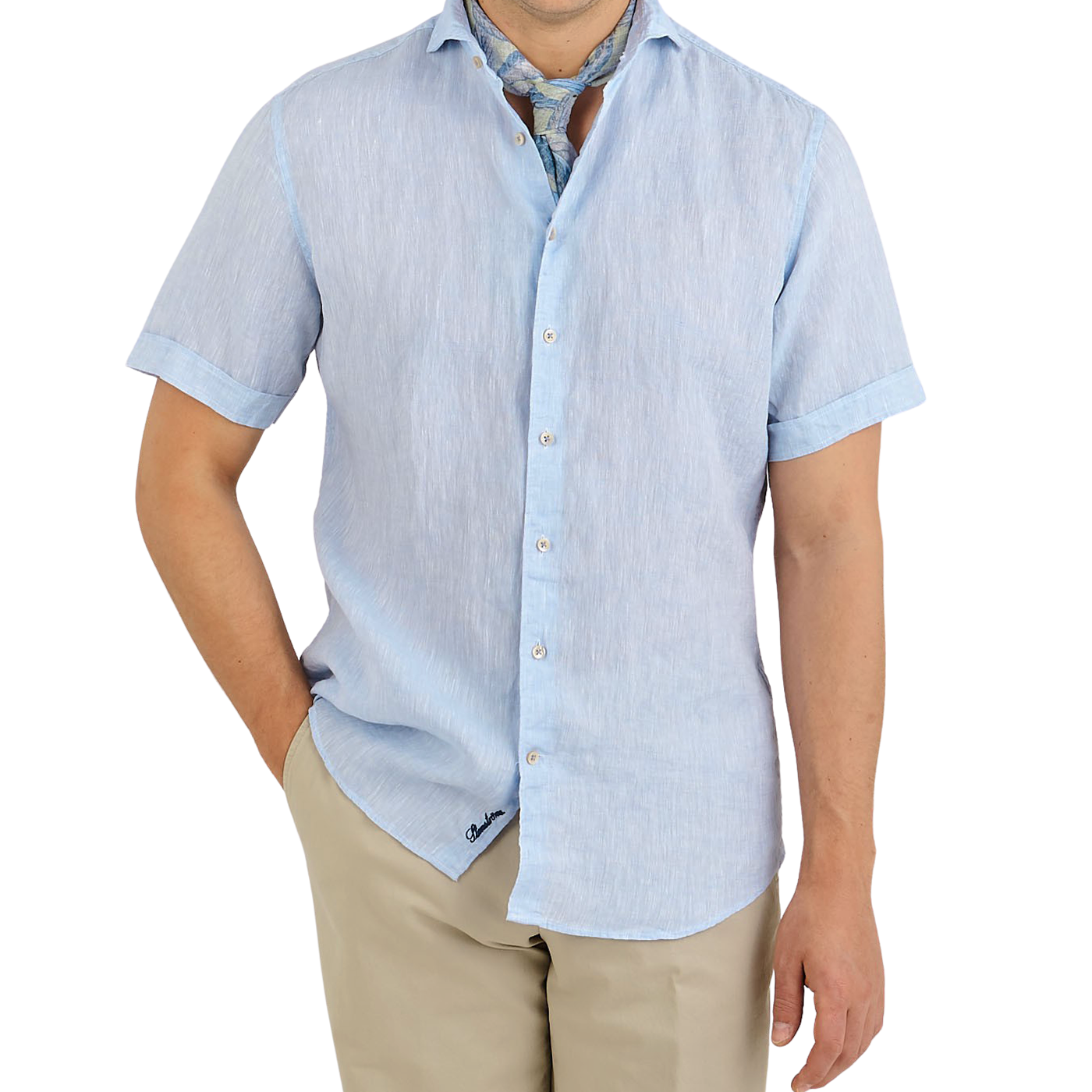 Light Blue Linen Shirt | lupon.gov.ph