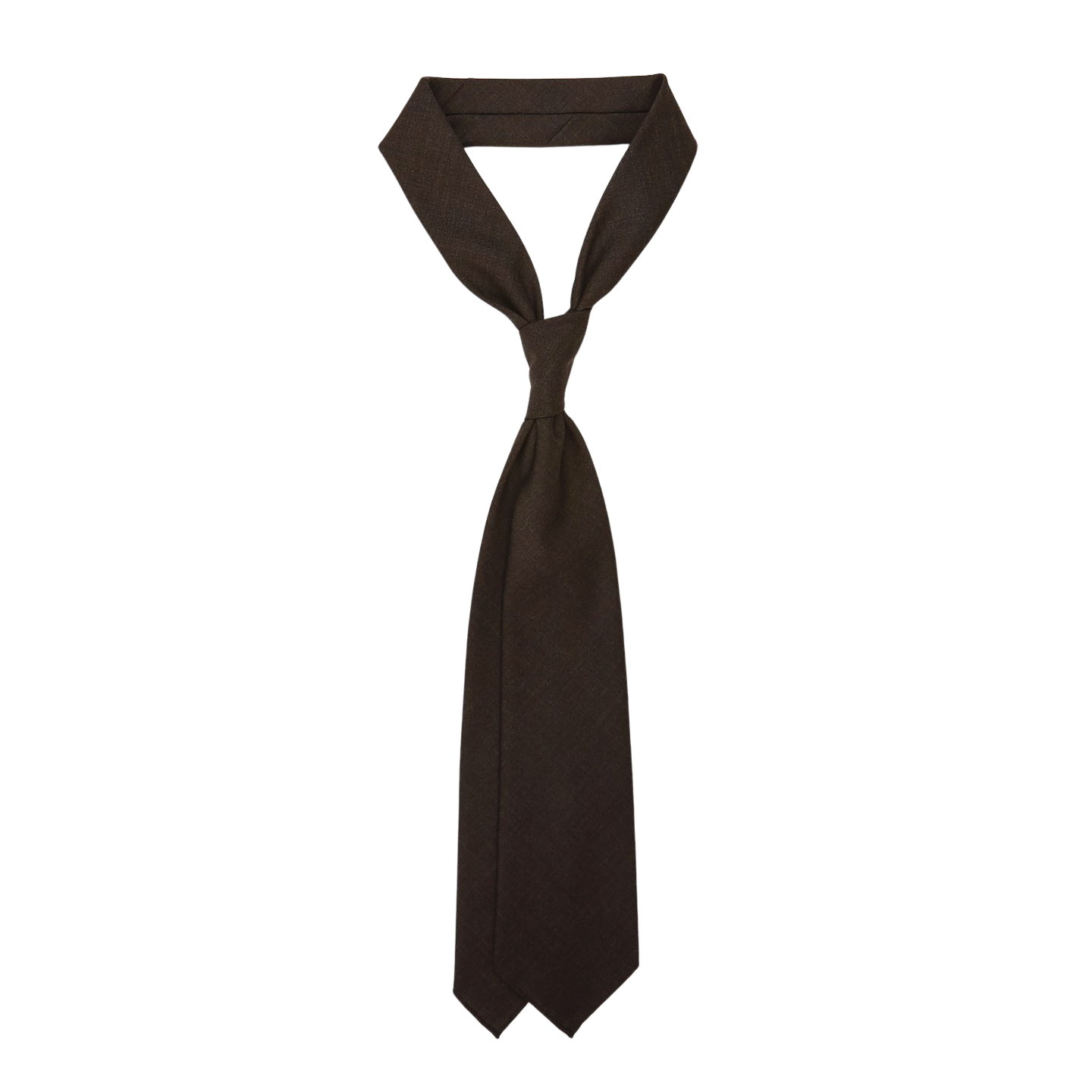 Dreaming of Monday Brown 7Fold High Twist Wool Tie Baltzar