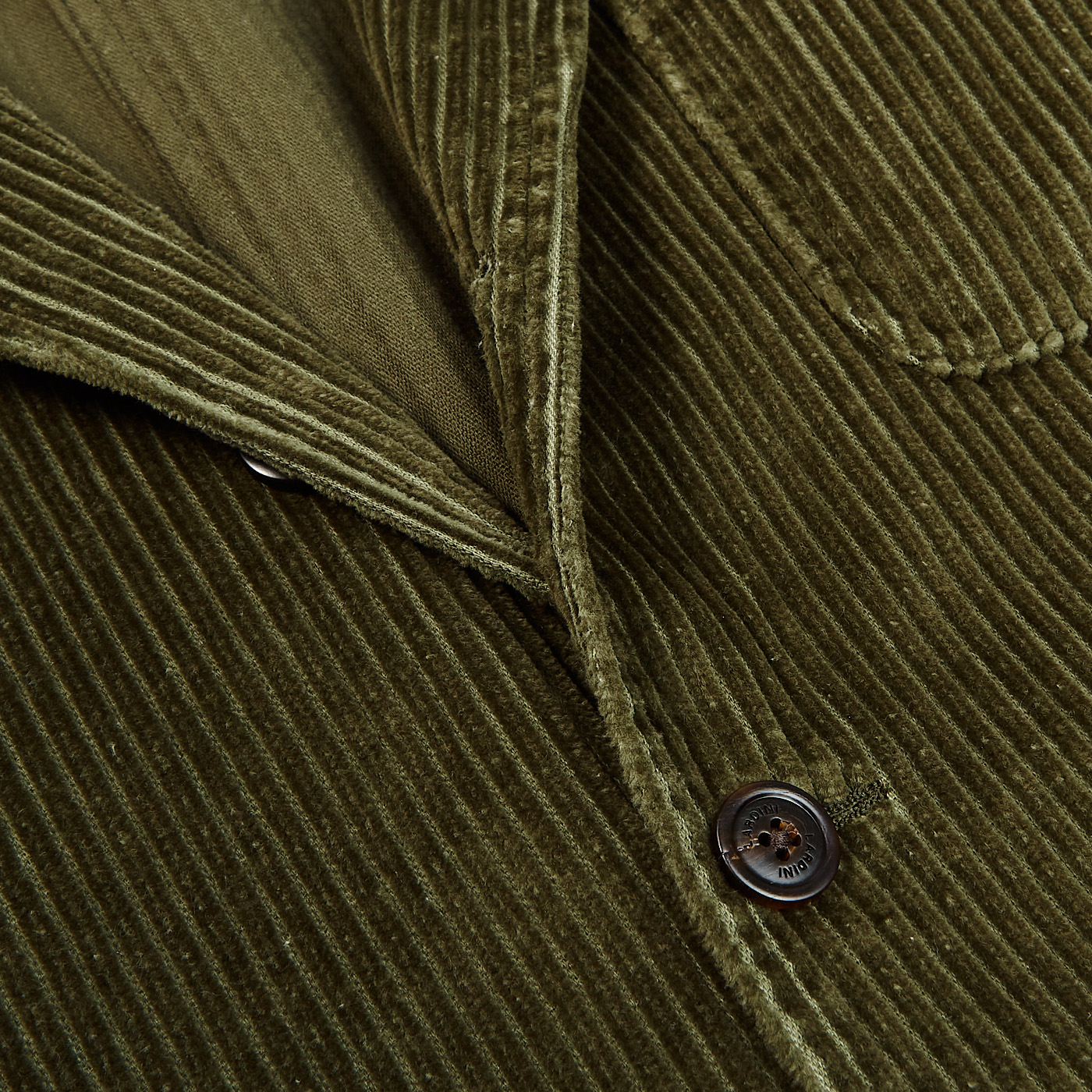 Lardini - Moss Green Cotton Corduroy Jacket | Baltzar