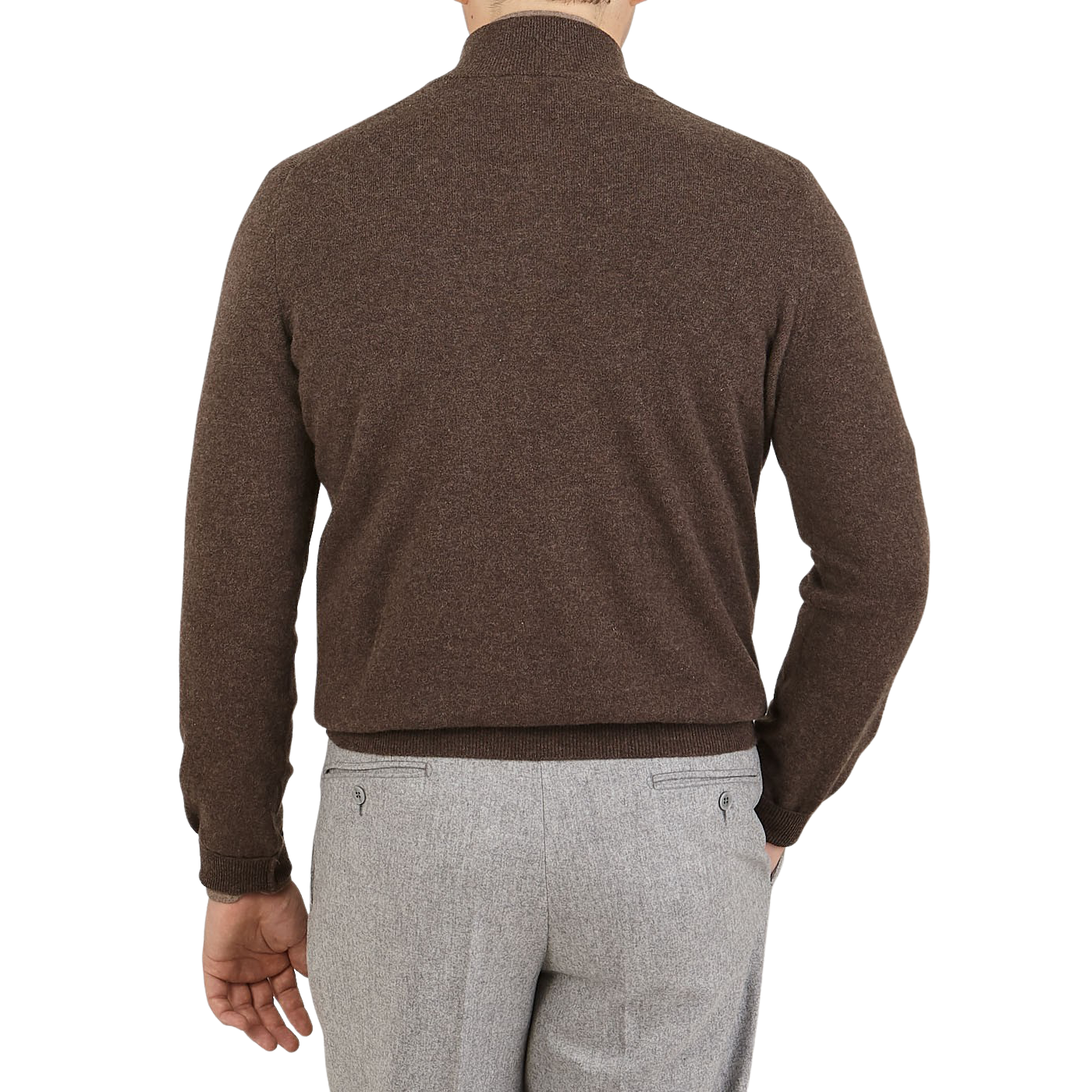 Gran Sasso Cashmere Zip Knit Jumper in Brown for Men Mens Clothing Sweaters and knitwear Zipped sweaters 